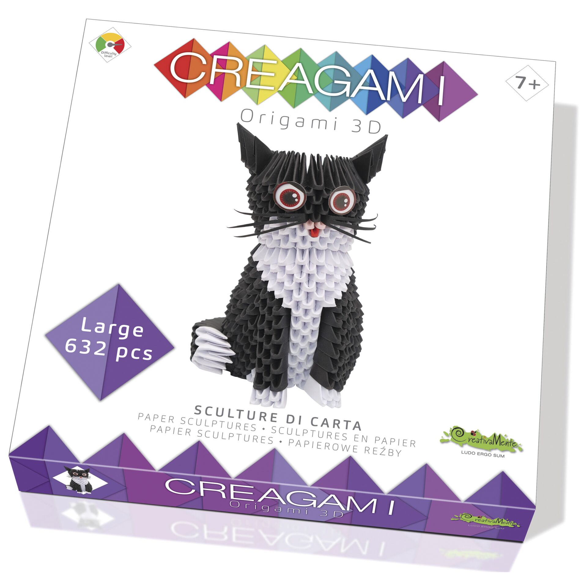Creagami Origami 3D gatto 632 pezzi
