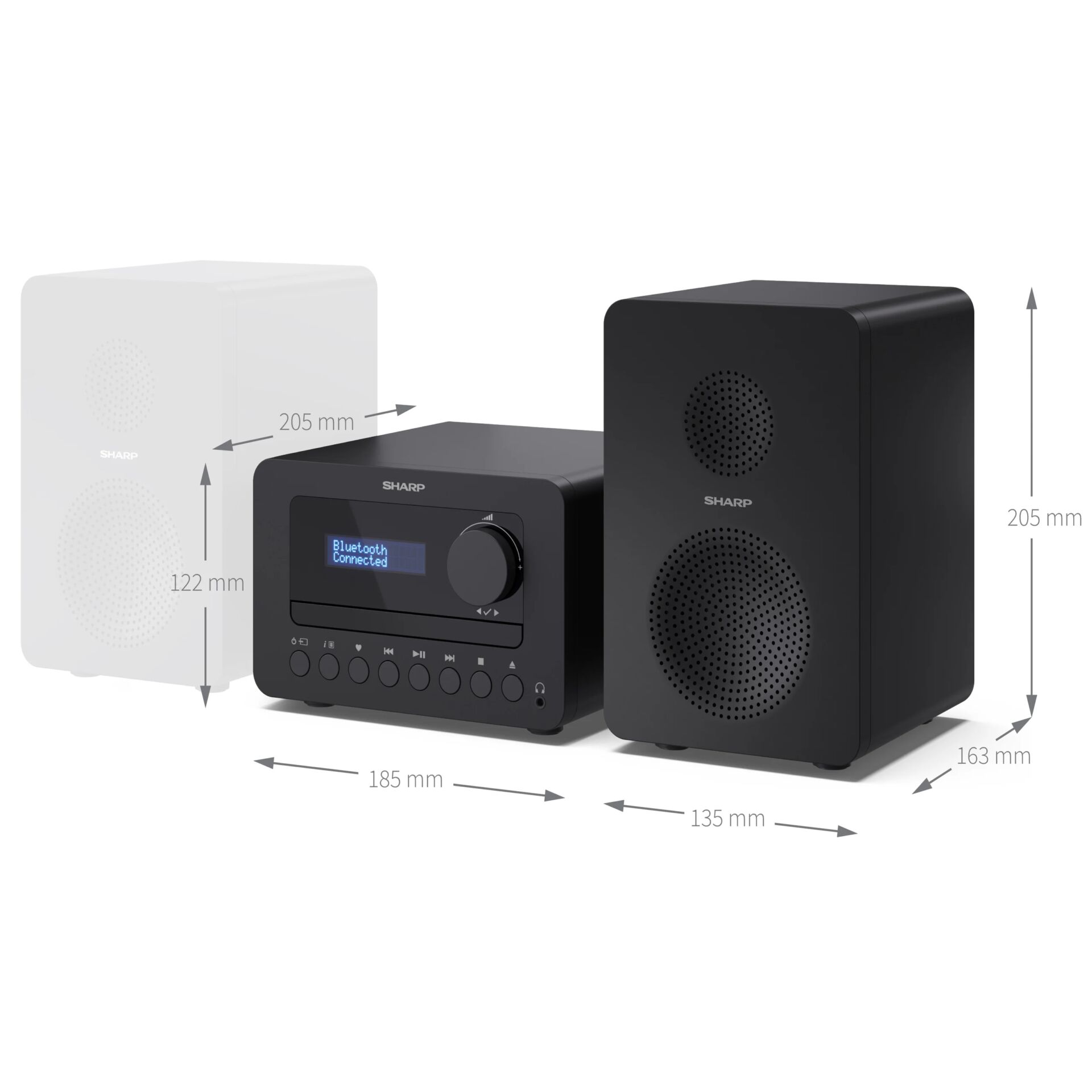 Sharp XL-B520D(BK) nero