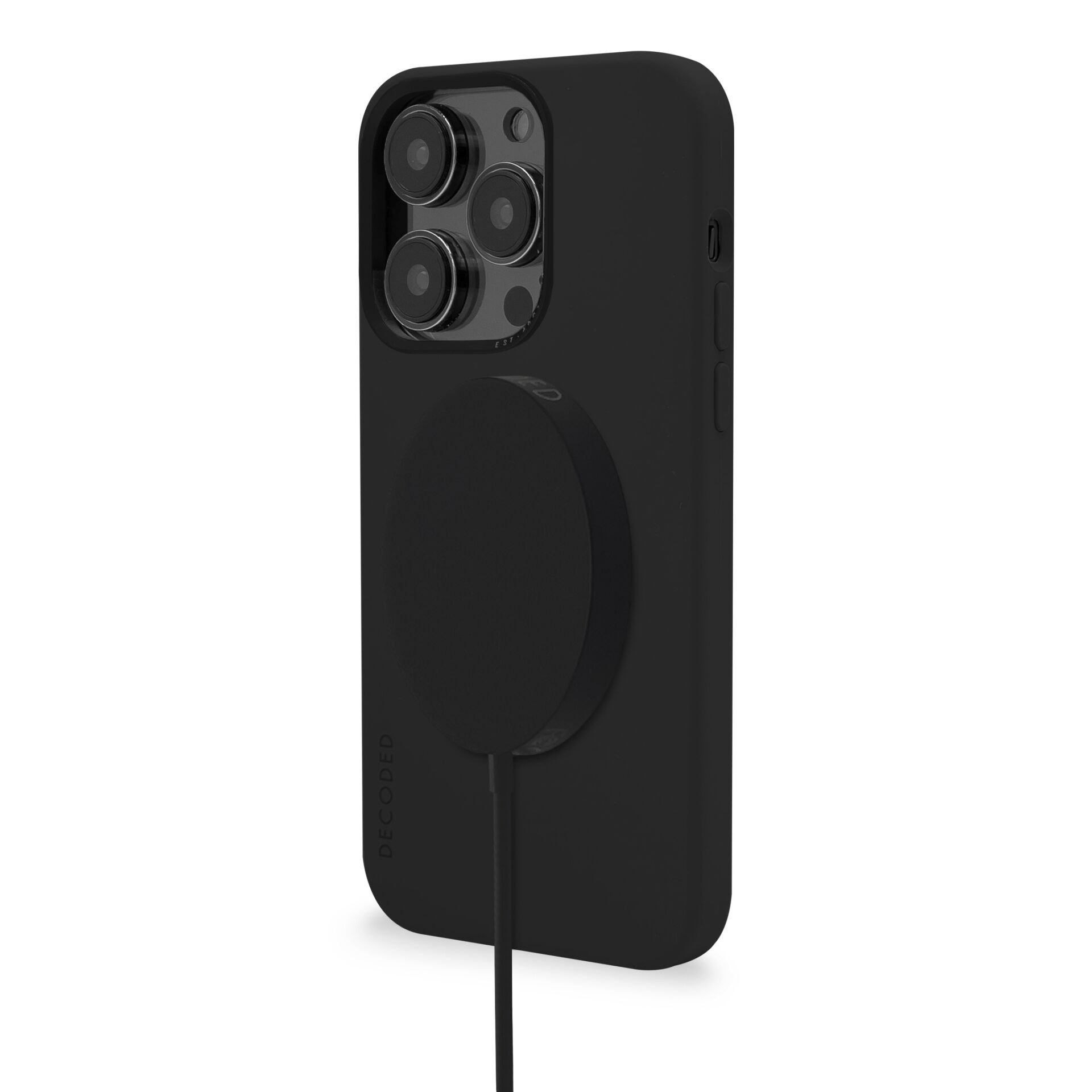 Decoded AntiMicrobial Silicone Backcover iP 14 Pro Max Charc