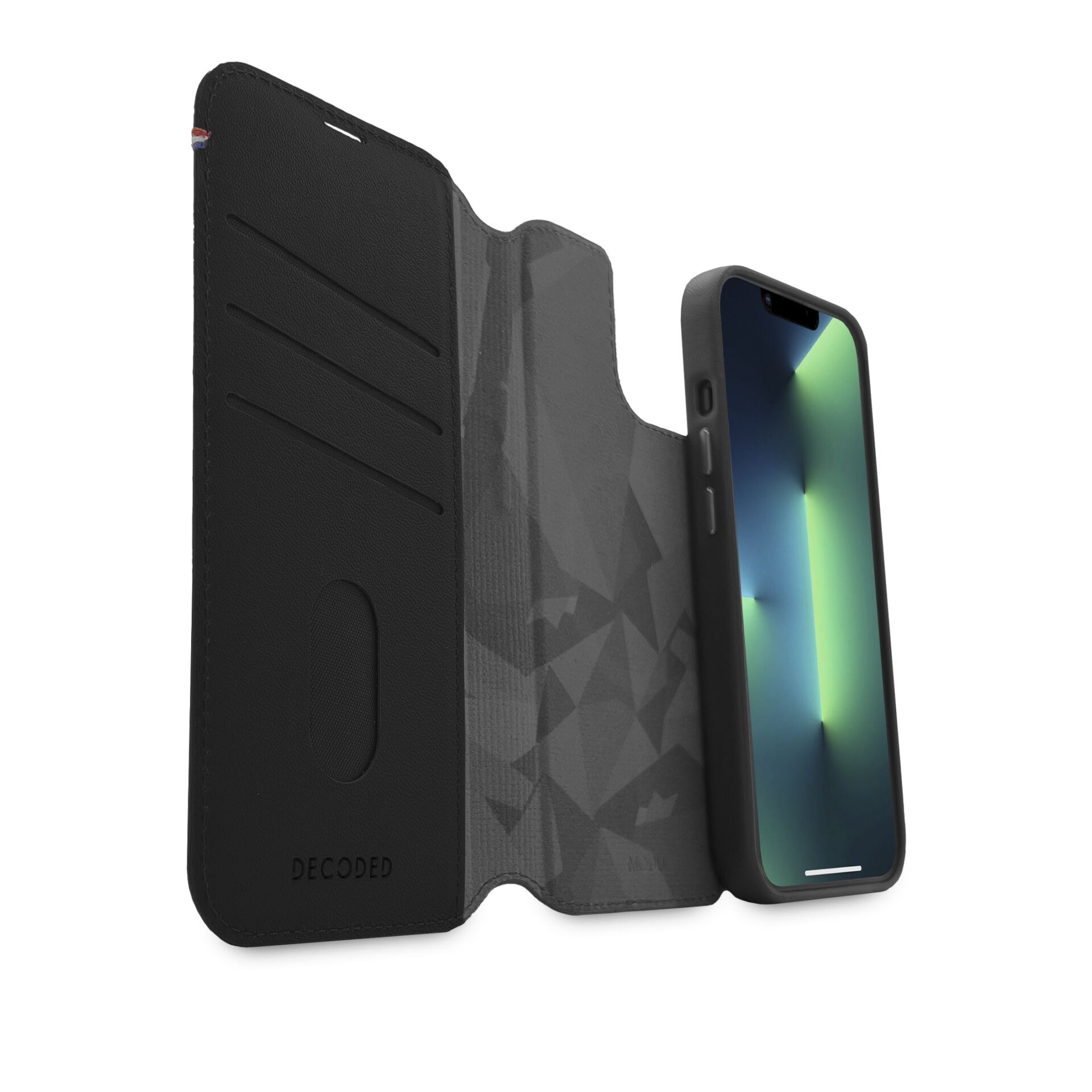 Decoded Leather MagSafe Modu Wallet iPhone 14 Plus Black