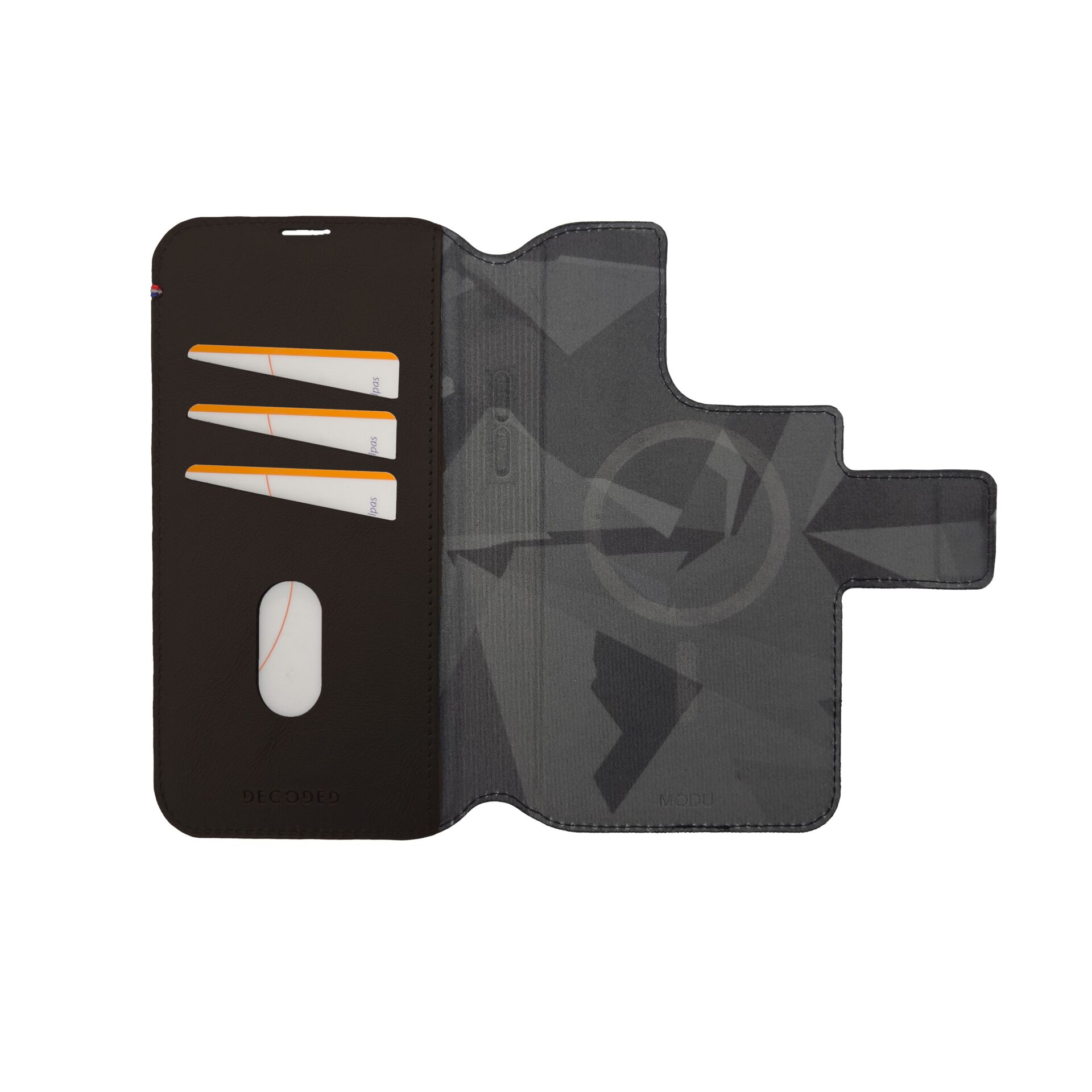 Decoded Leather MagSafe Modu Wallet iP 14 Pro Chocolate Brow