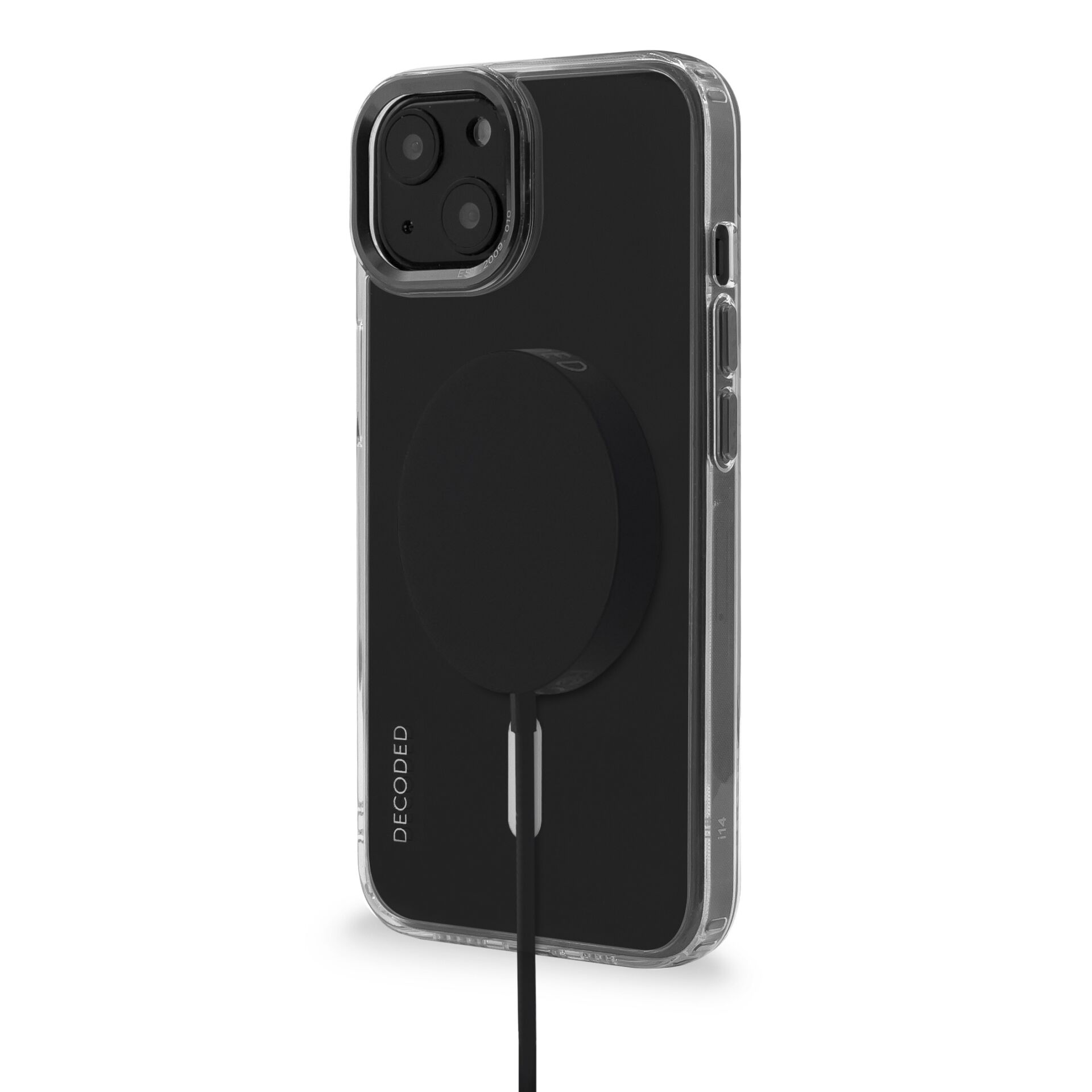 Decoded Recycled Plastic Trans. Backcover iP14 Plus Antracit