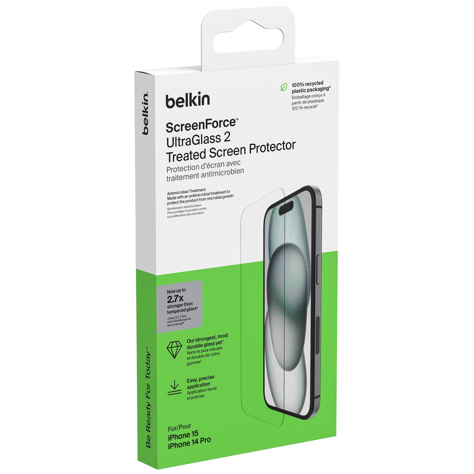 Belkin Screenforce UltraGlass2 antiba.iPhone 15/14Pro  OVA13