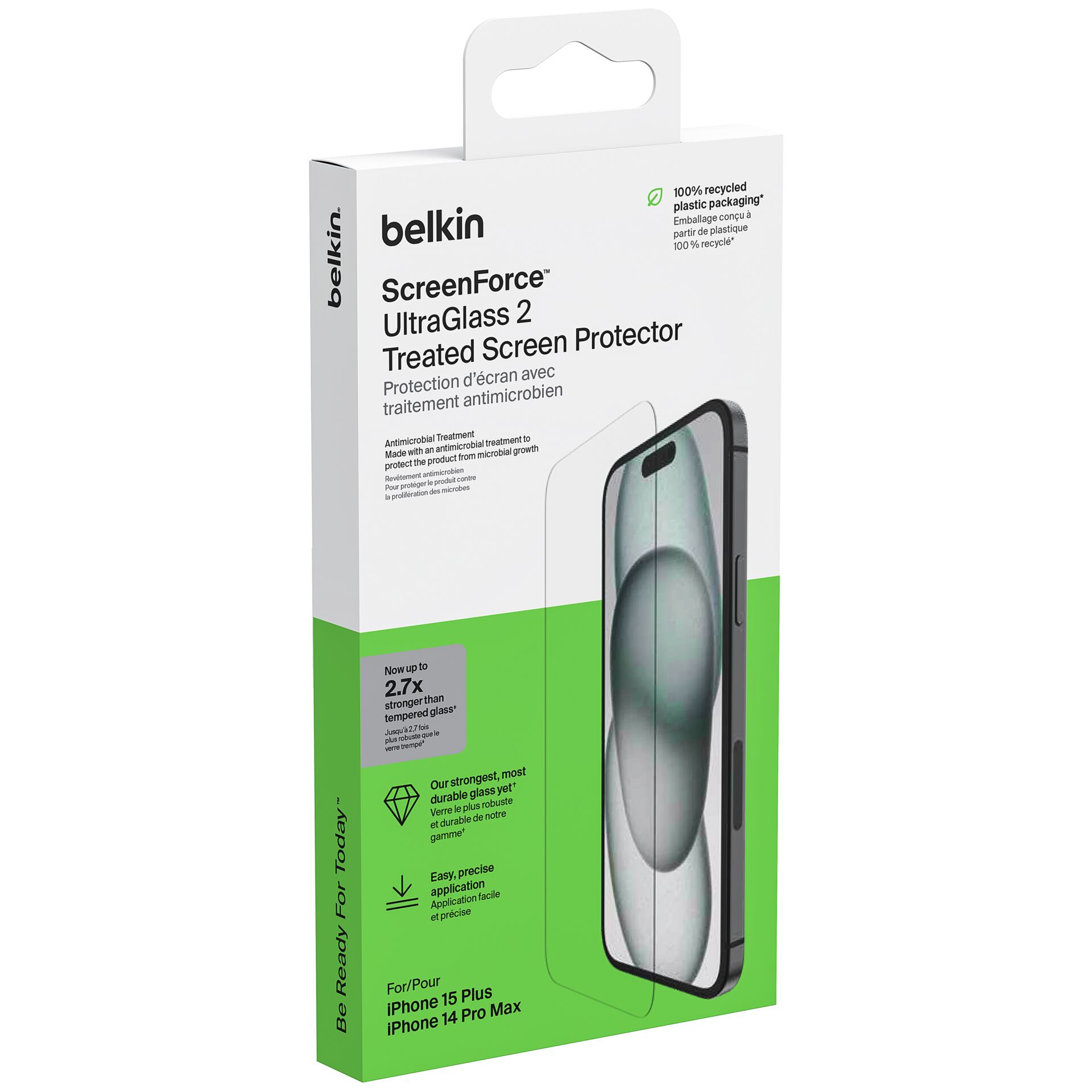 Belkin Screenforce UltraGlass2 antiba.iPhone 15 Plus /14 Pro