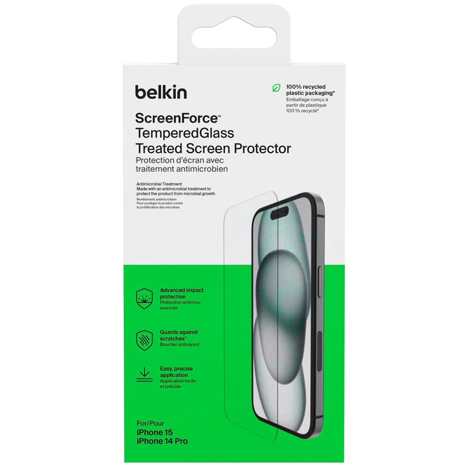 Belkin Screenforce Tempered Gl. antiba.iPhone 15 Plus/ 14 Pr