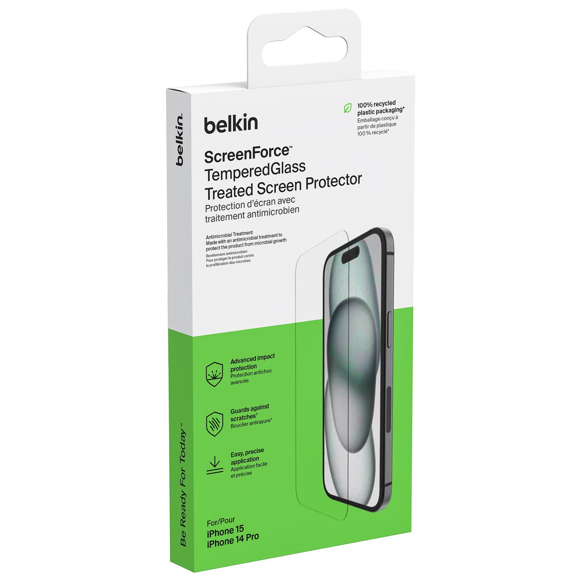 Belkin Screenforce Tempered Gl. antiba.iPhone 15 Plus/ 14 Pr