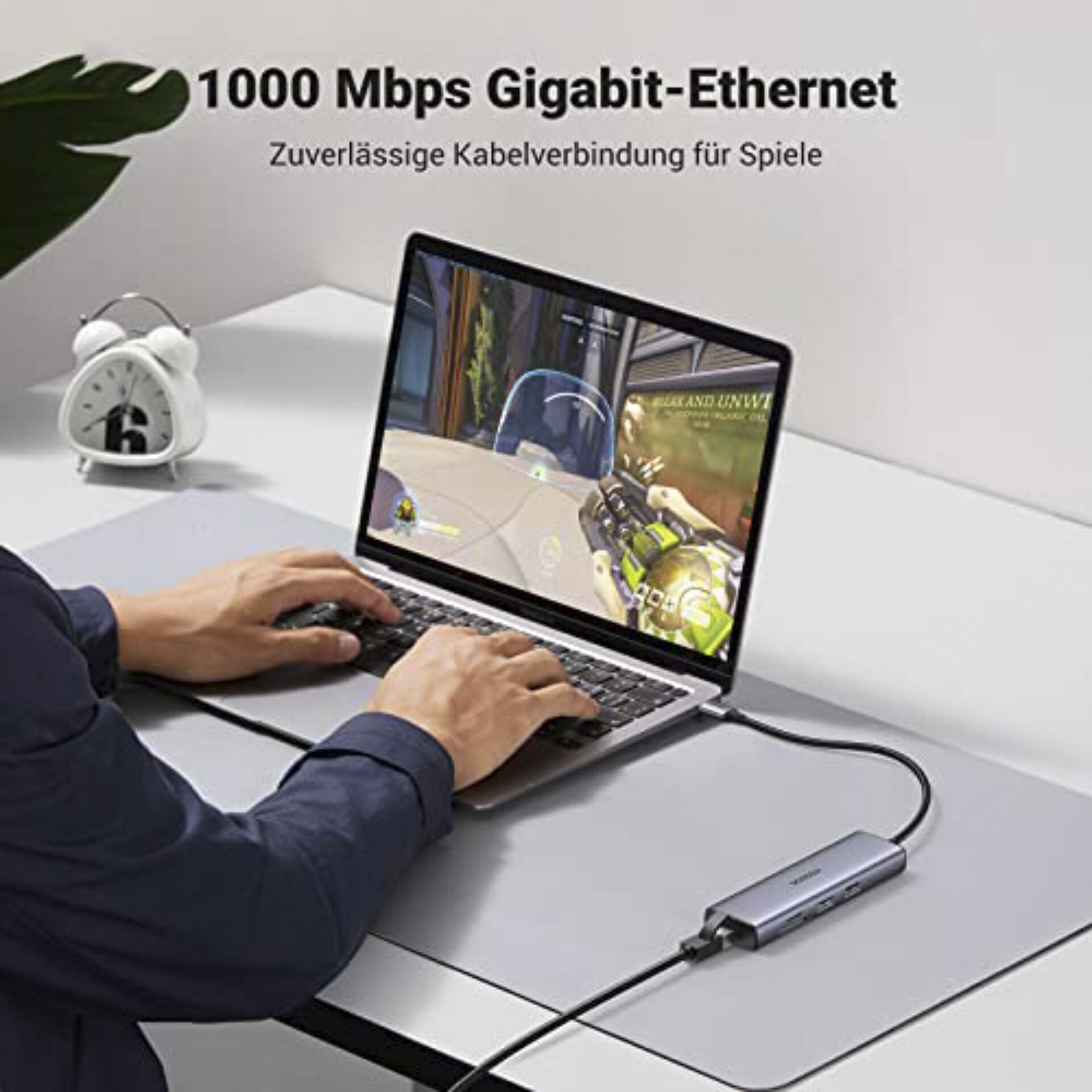 UGREEN USB-C to 2*USB3.0+HDMI+RJ 45+SD&TF +PD port Hub
