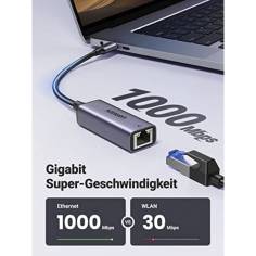 UGREEN USB-C 3.1 GEN1 To Gigabit Ethernet adatt. 2
