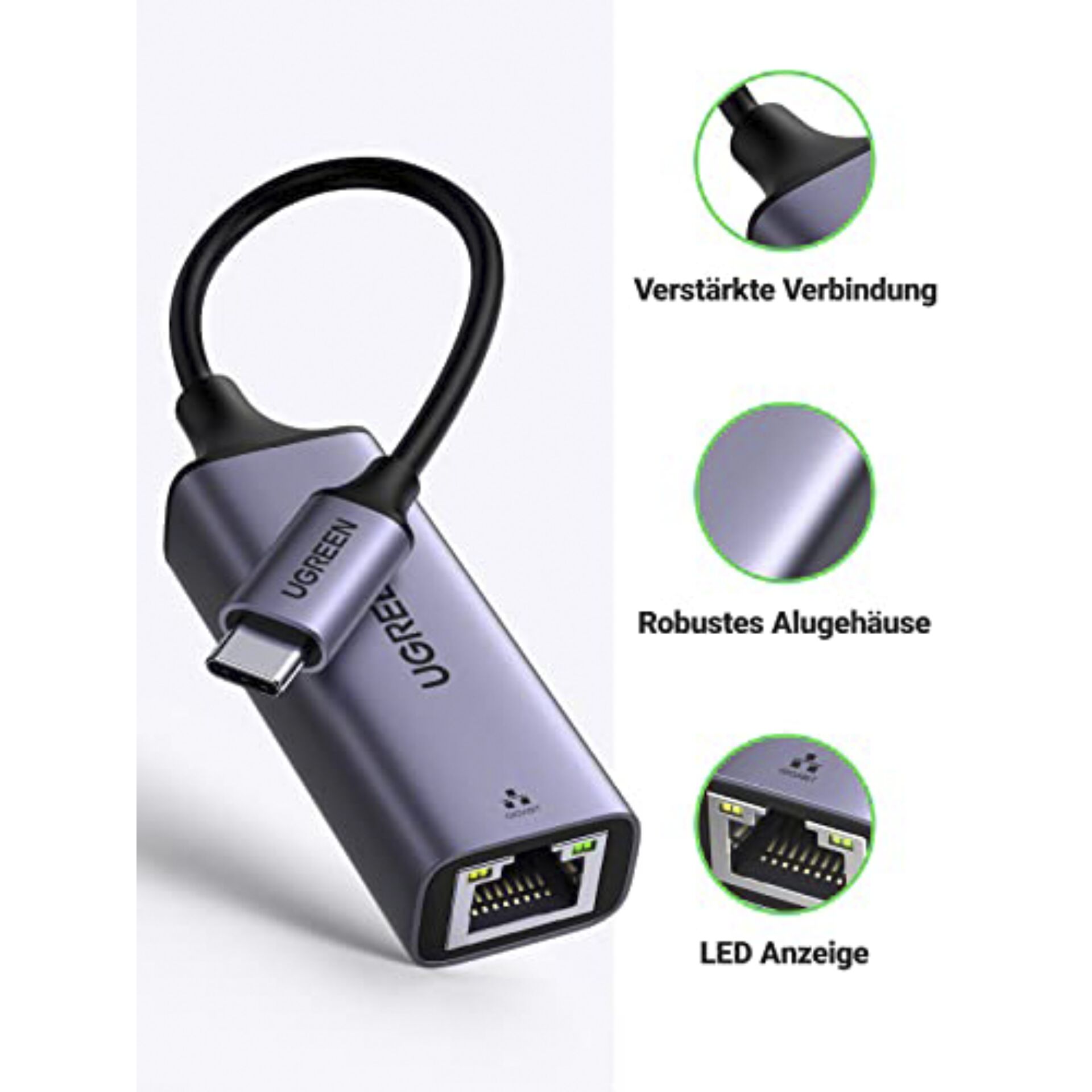 UGREEN USB-C 3.1 GEN1 To Gigabit Ethernet adatt.