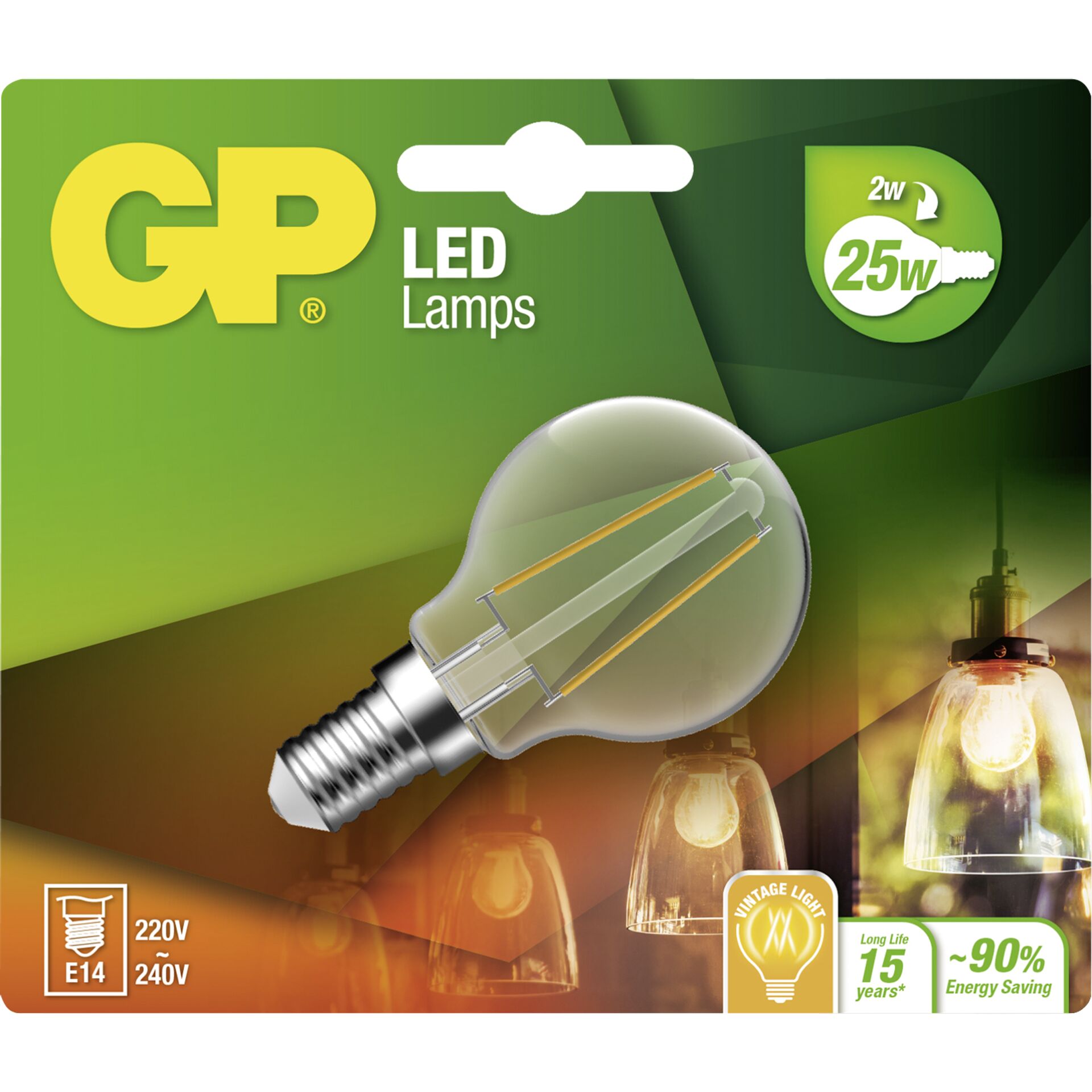 GP Lighting Filament Mini Globe 2W (25W)  250 lm