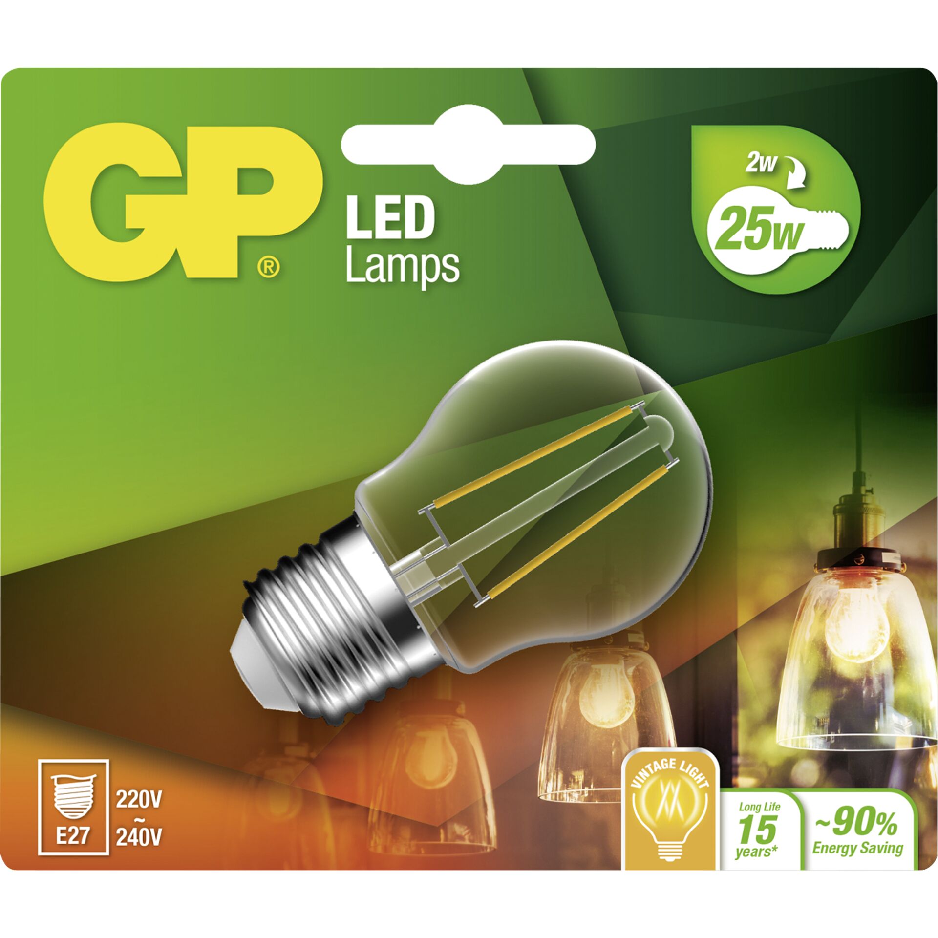 GP Lighting Filament Mini Globe 2W (25W)  250 lm