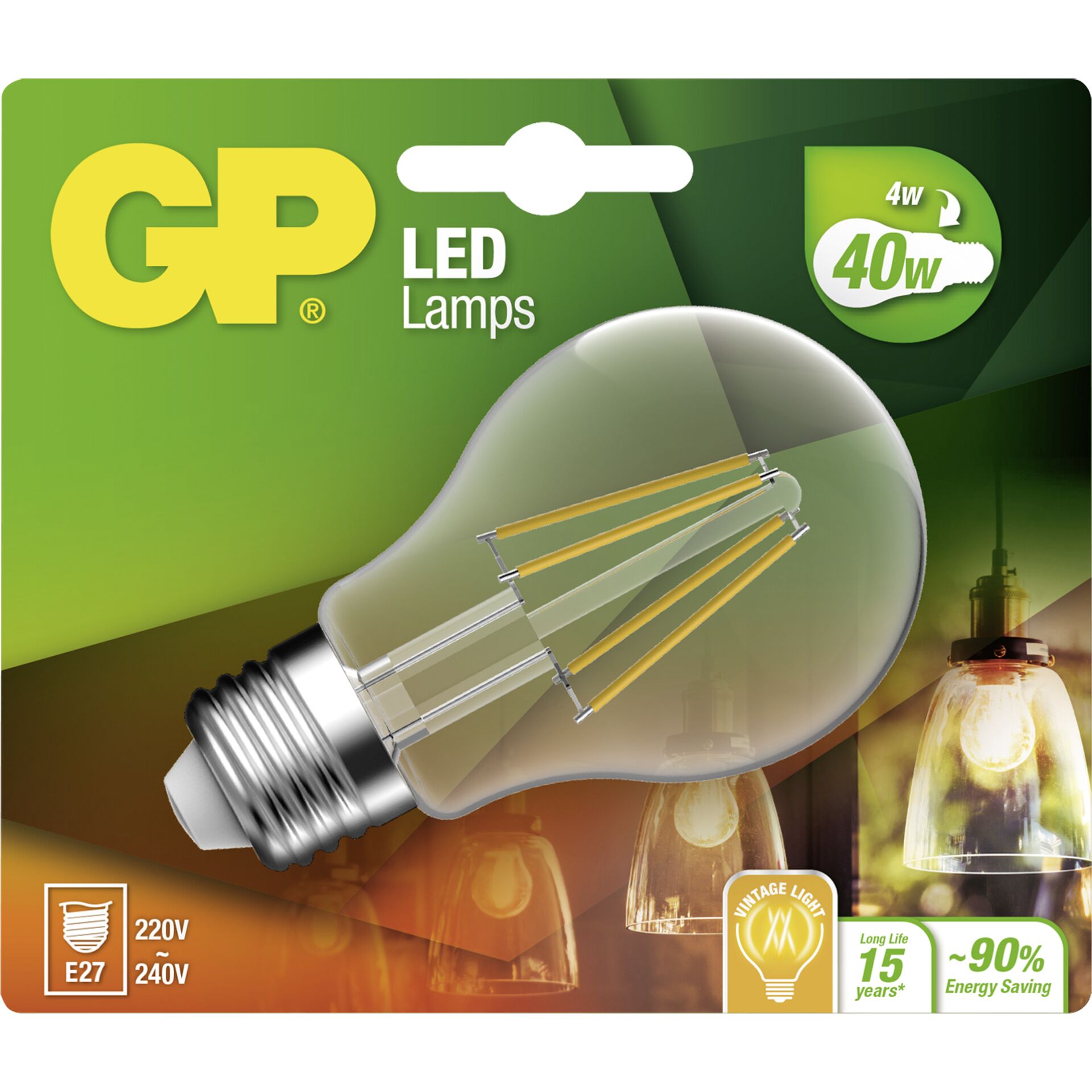 GP Lighting filamento classic E27 4W (40W)  470 lm
