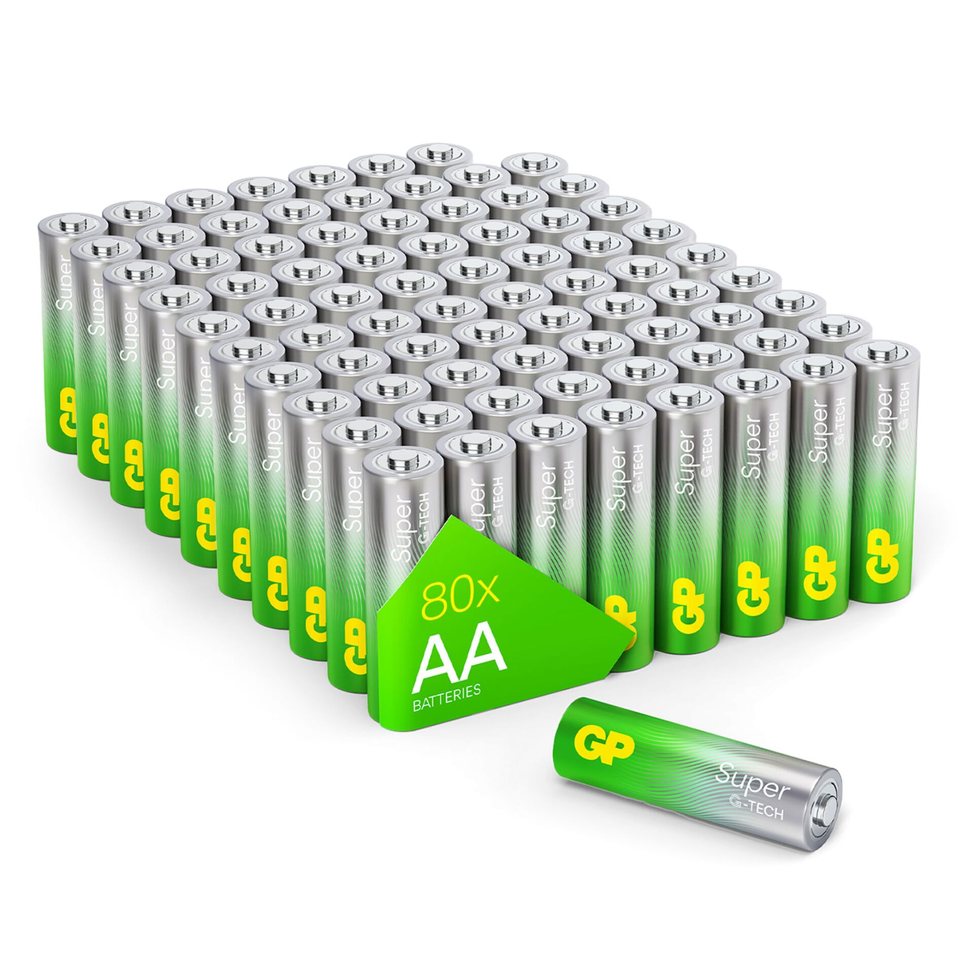 1x80 GP Super Alkaline AA Mignon batterie Blister 03015AS80