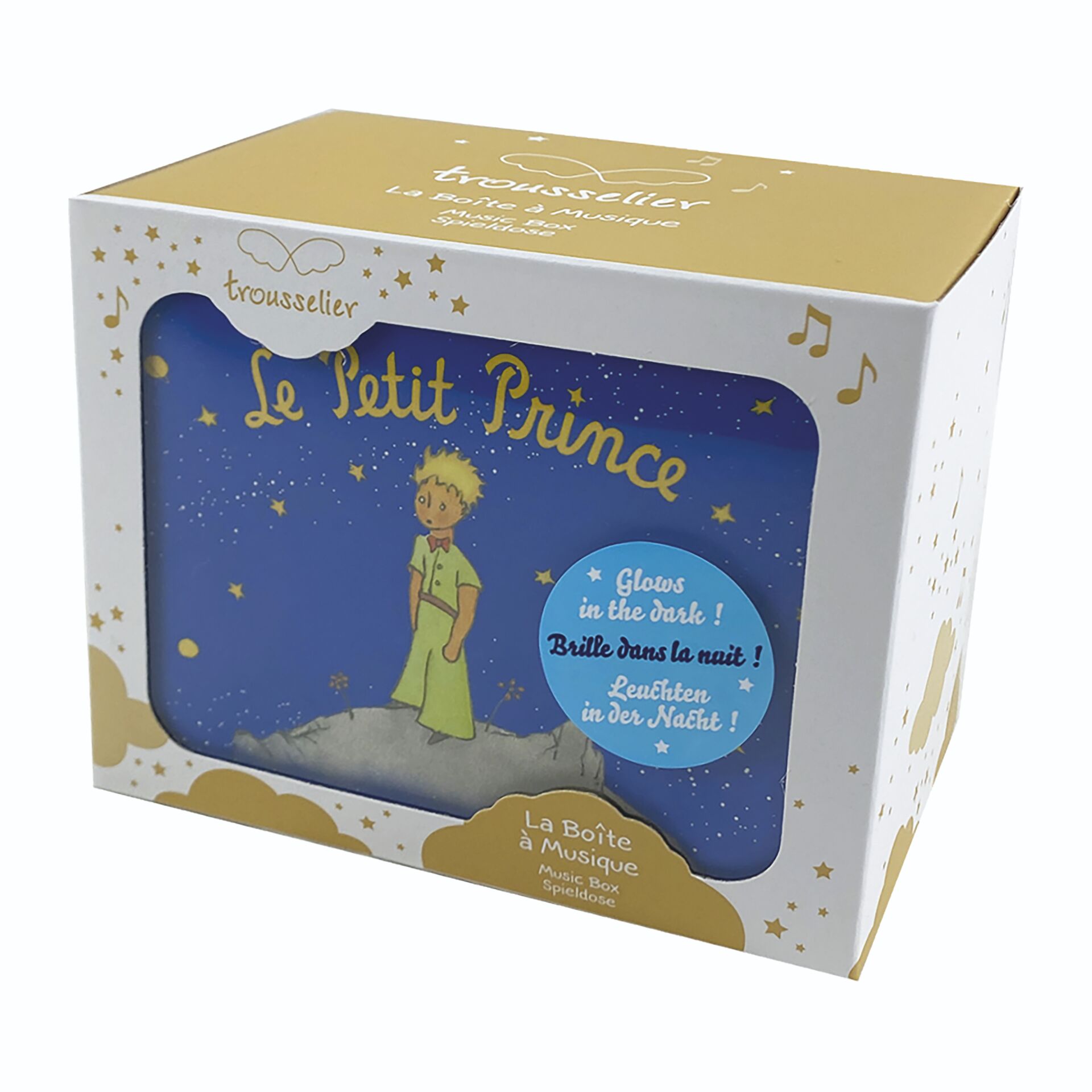 Trousselier portagioie c. musica piccolo Principe, blu,luce