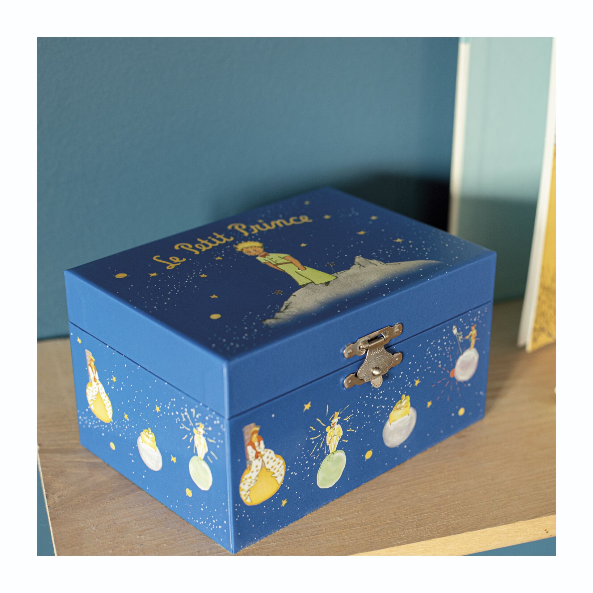 Trousselier portagioie c. musica piccolo Principe, blu,luce