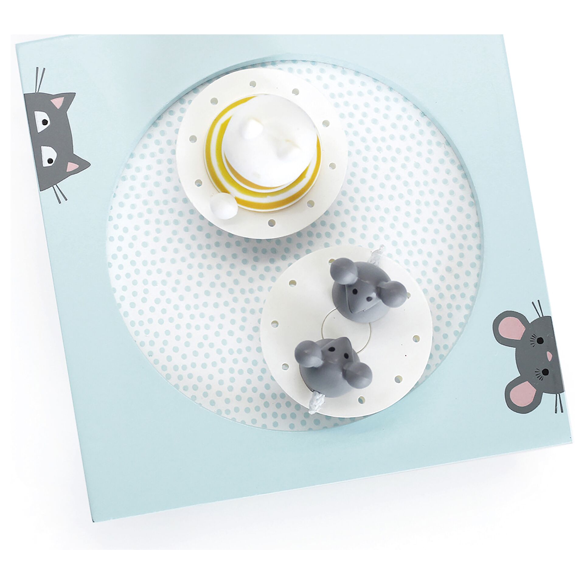 Trousselier carillon con gatto e topo danzanti