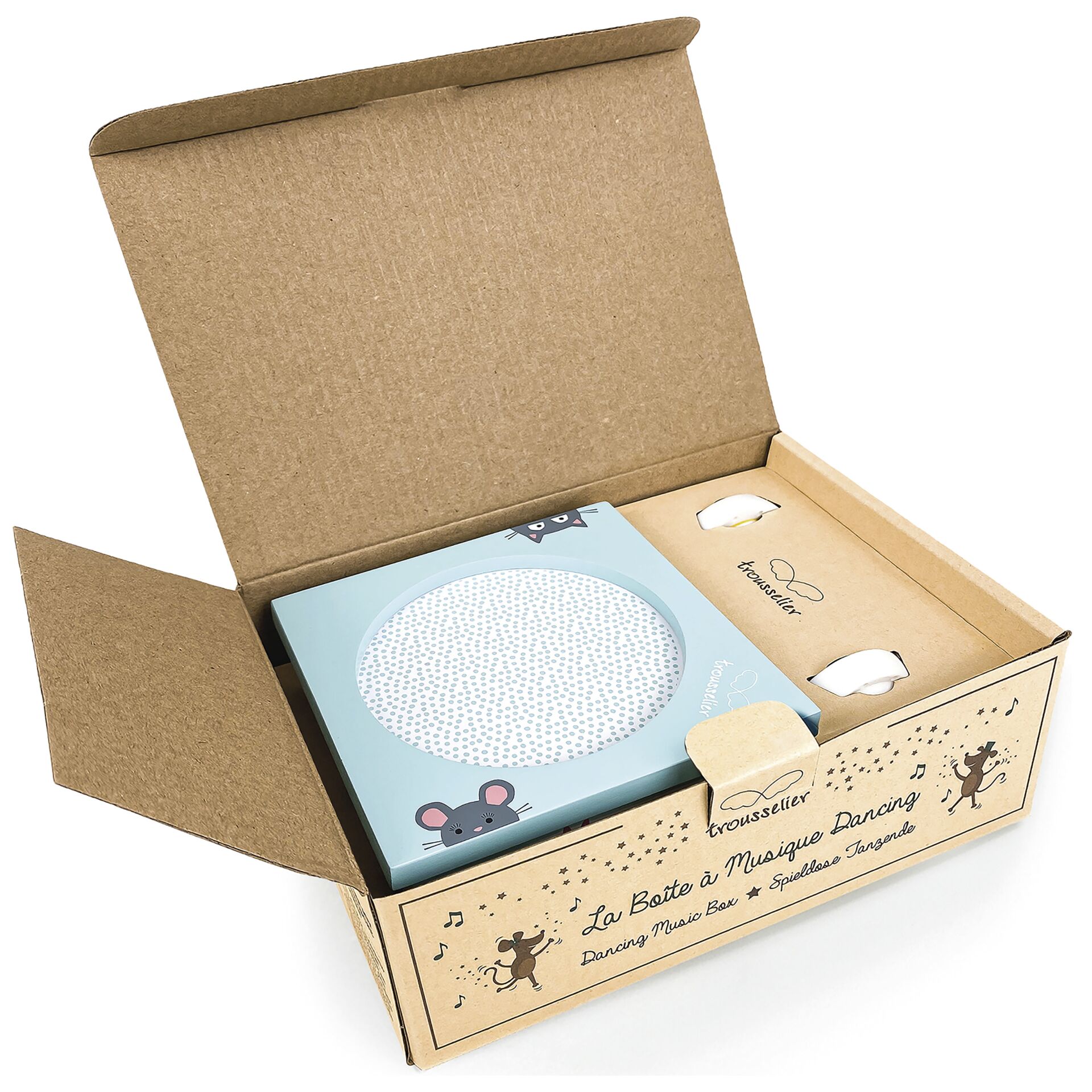 Trousselier carillon con gatto e topo danzanti