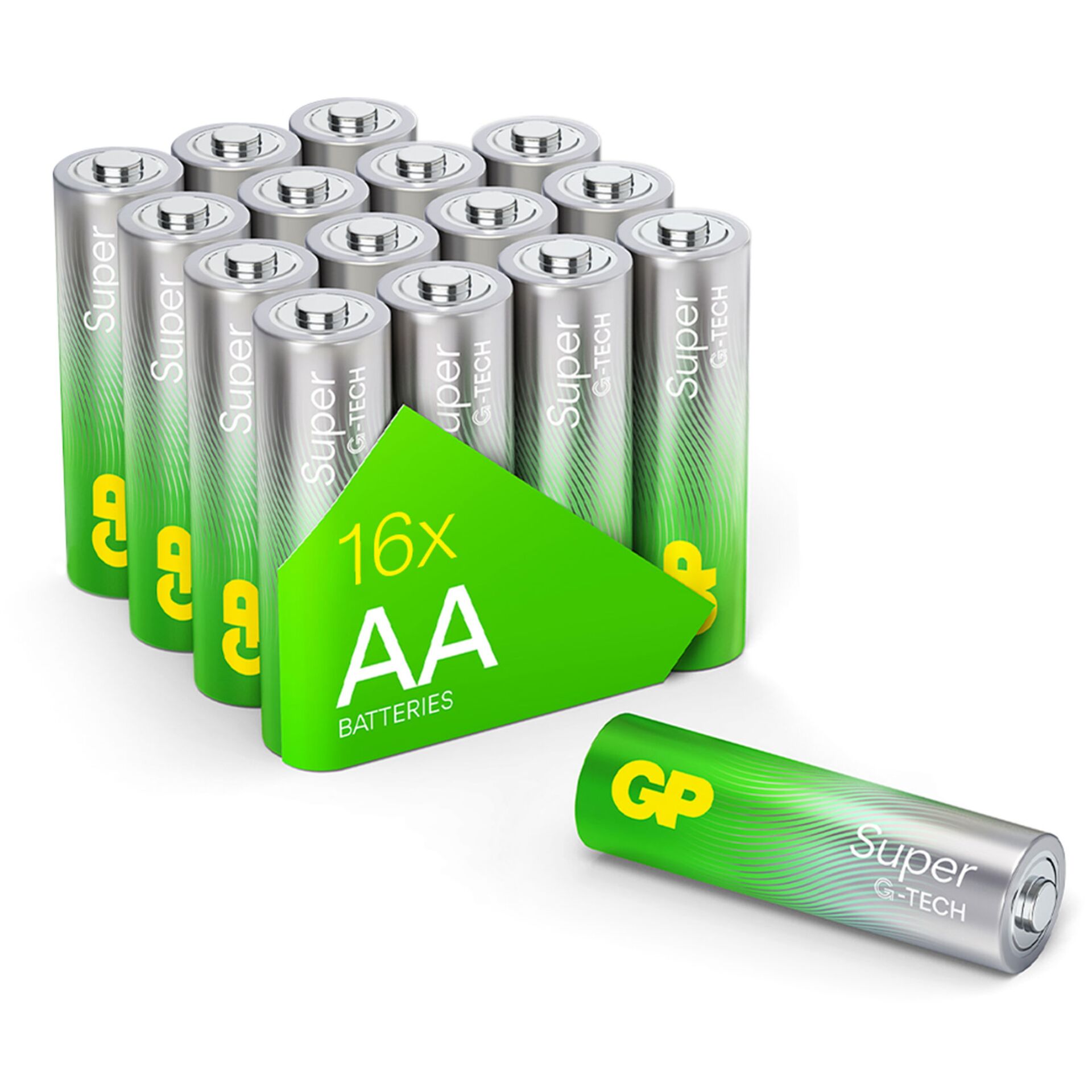 1x16 GP Super Alkaline 1,5V AA Mignon LR06 Rel.03015AETA-S16