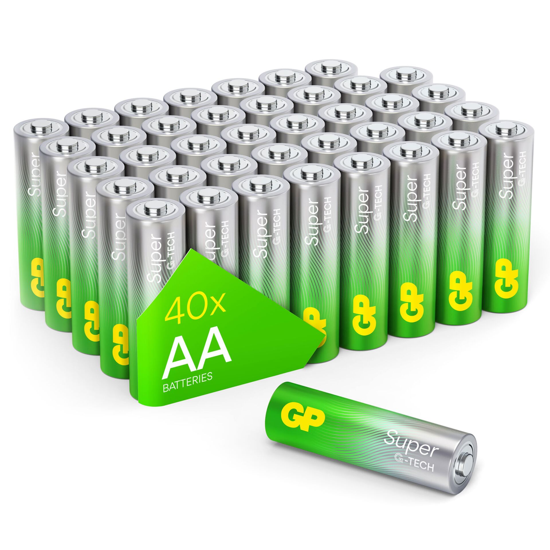 1x40 GP Super Alkaline AA Mignon batterie PET Box 03015AETA-