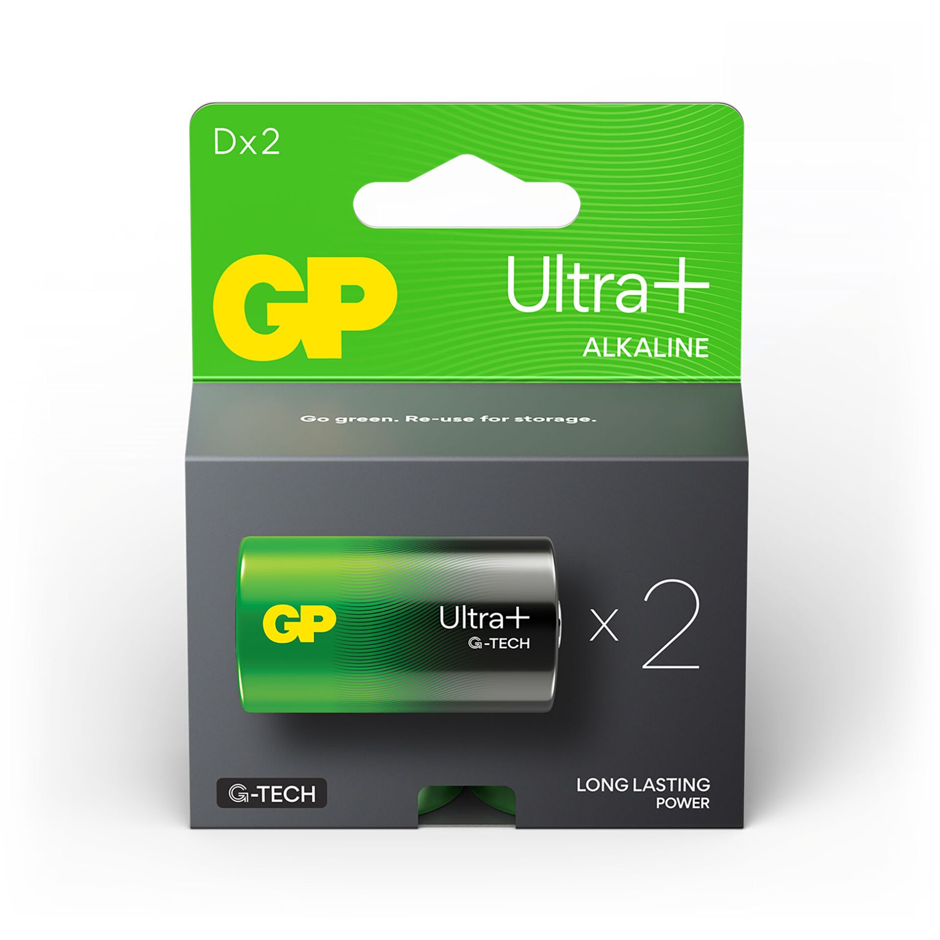 1x2 GP ULTRA PLUS Alkaline 1,5V D Mono LR20       03013AUPET