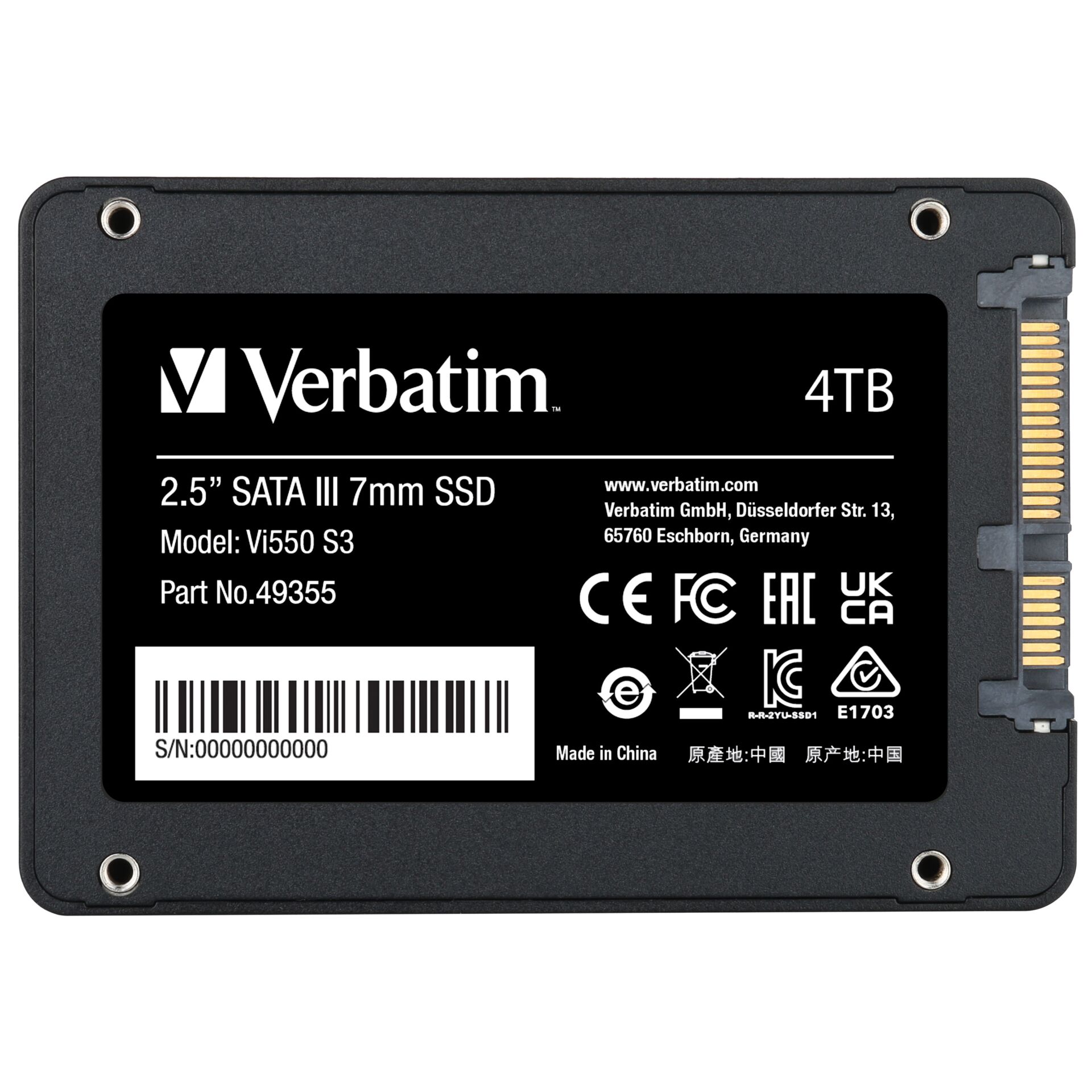Verbatim Vi550 S3 2,5  SSD   4TB SATA III