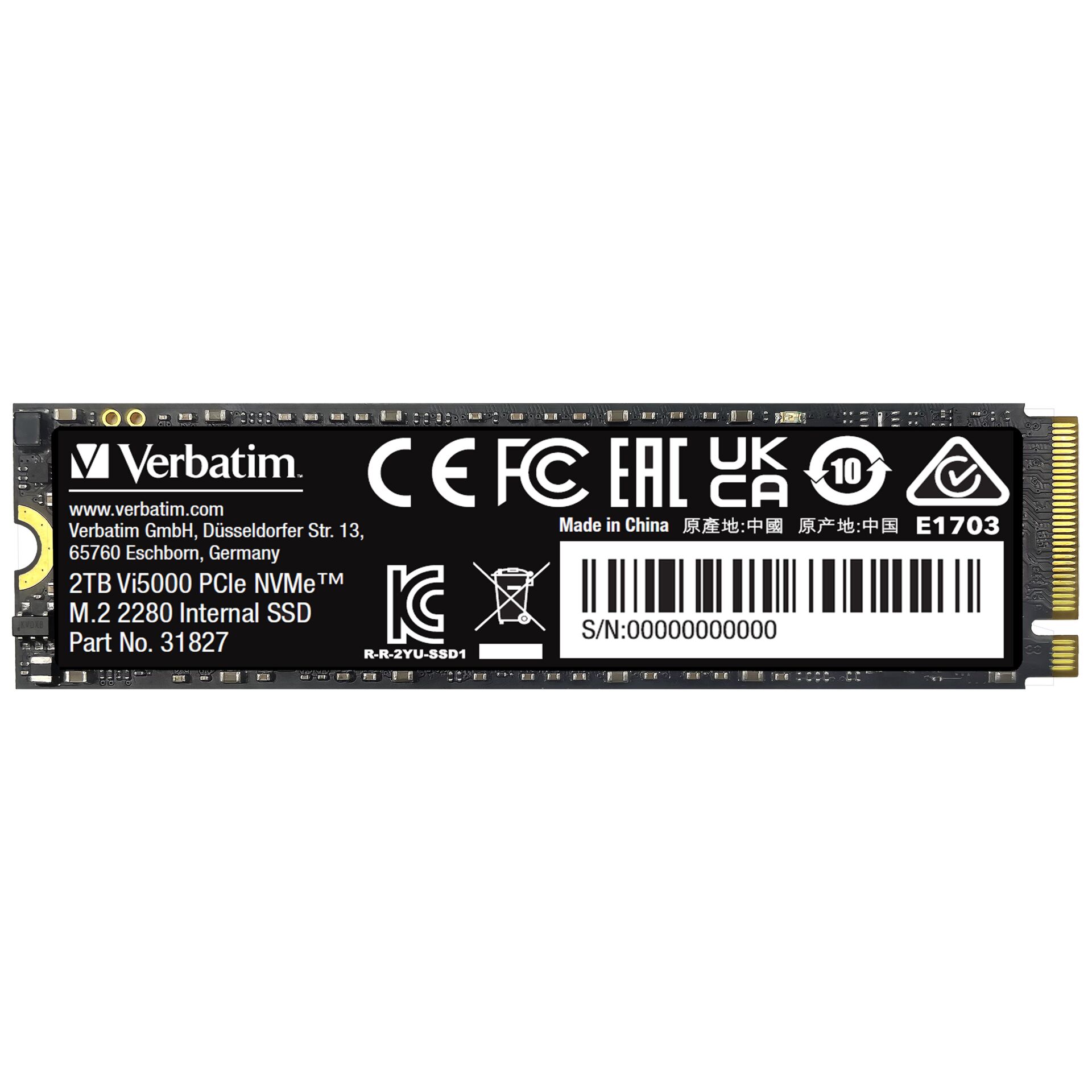Verbatim Vi5000 M.2 SSD      2TB PCIe4 NVMe