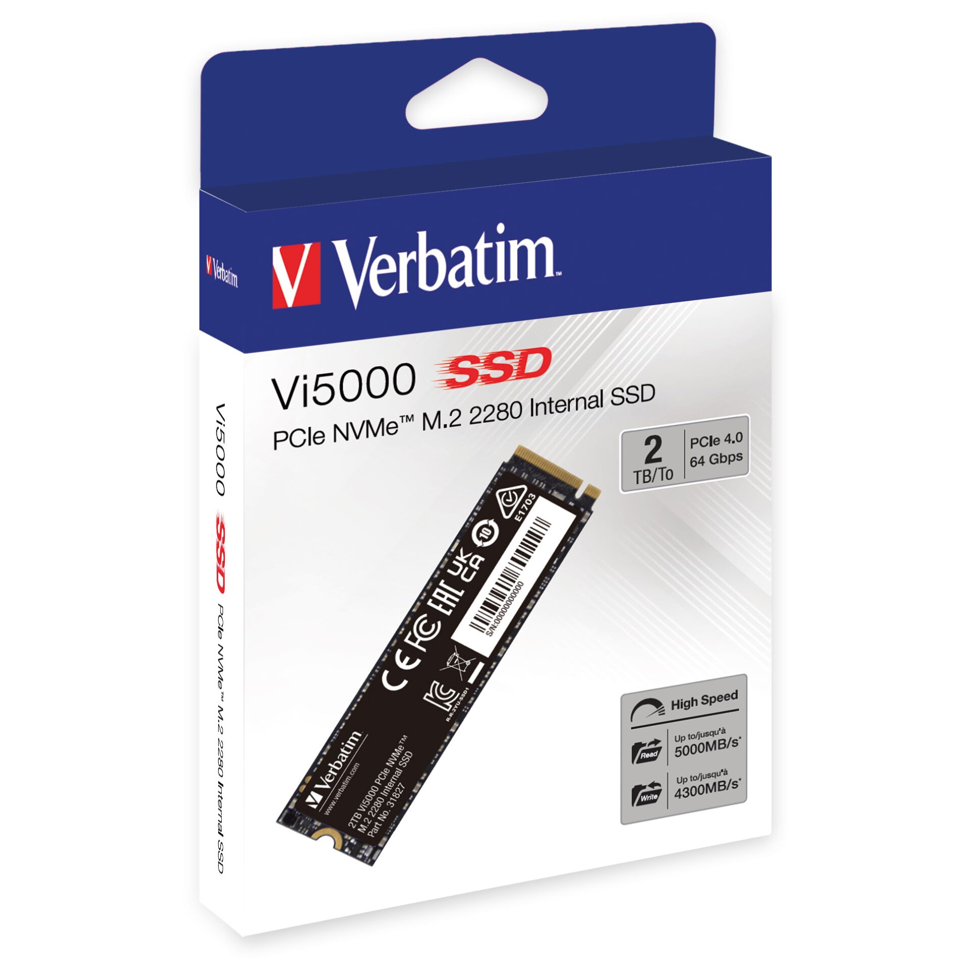 Verbatim Vi5000 M.2 SSD      2TB PCIe4 NVMe