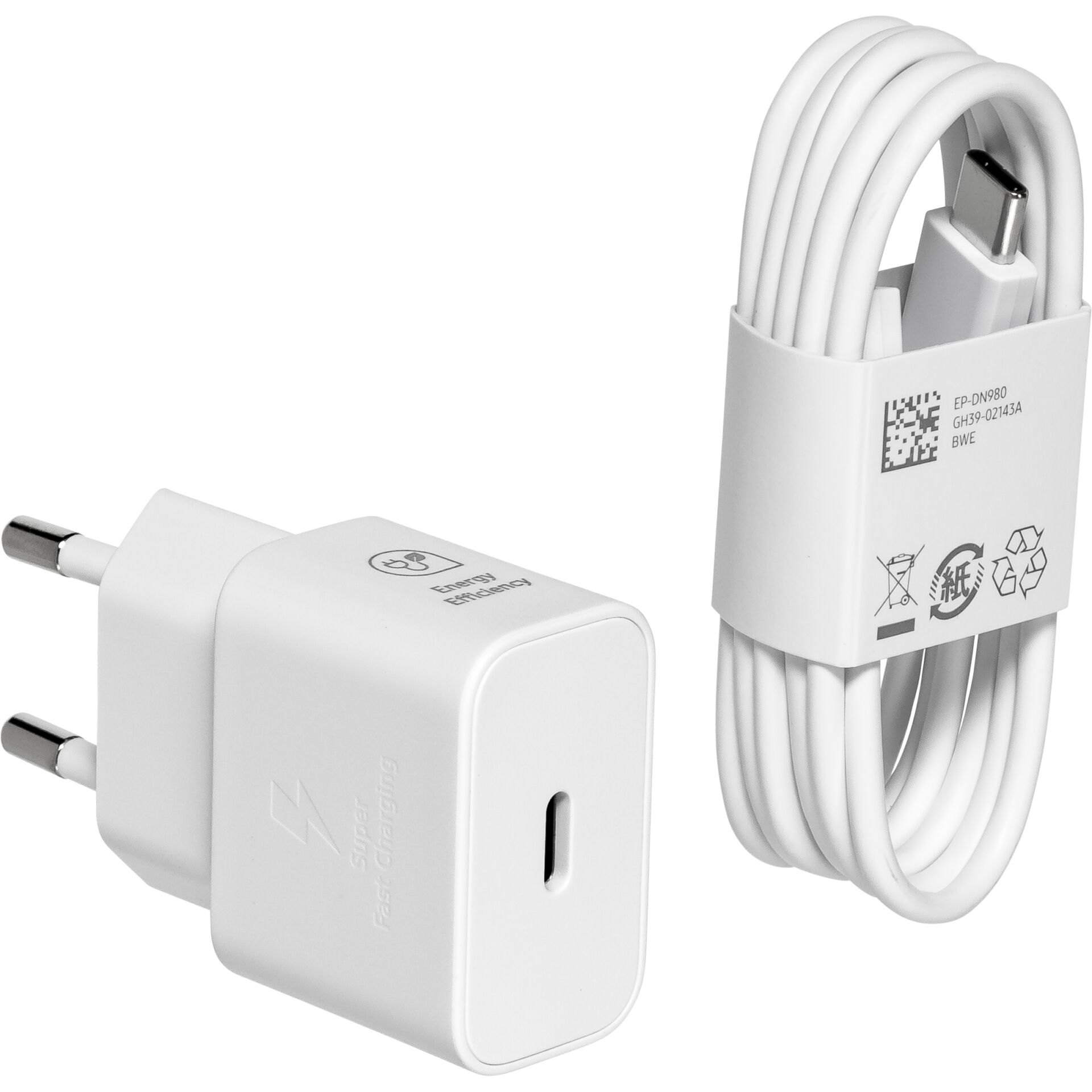 Samsung USB-C caricatore 25W incl. USB-C cavo bianco