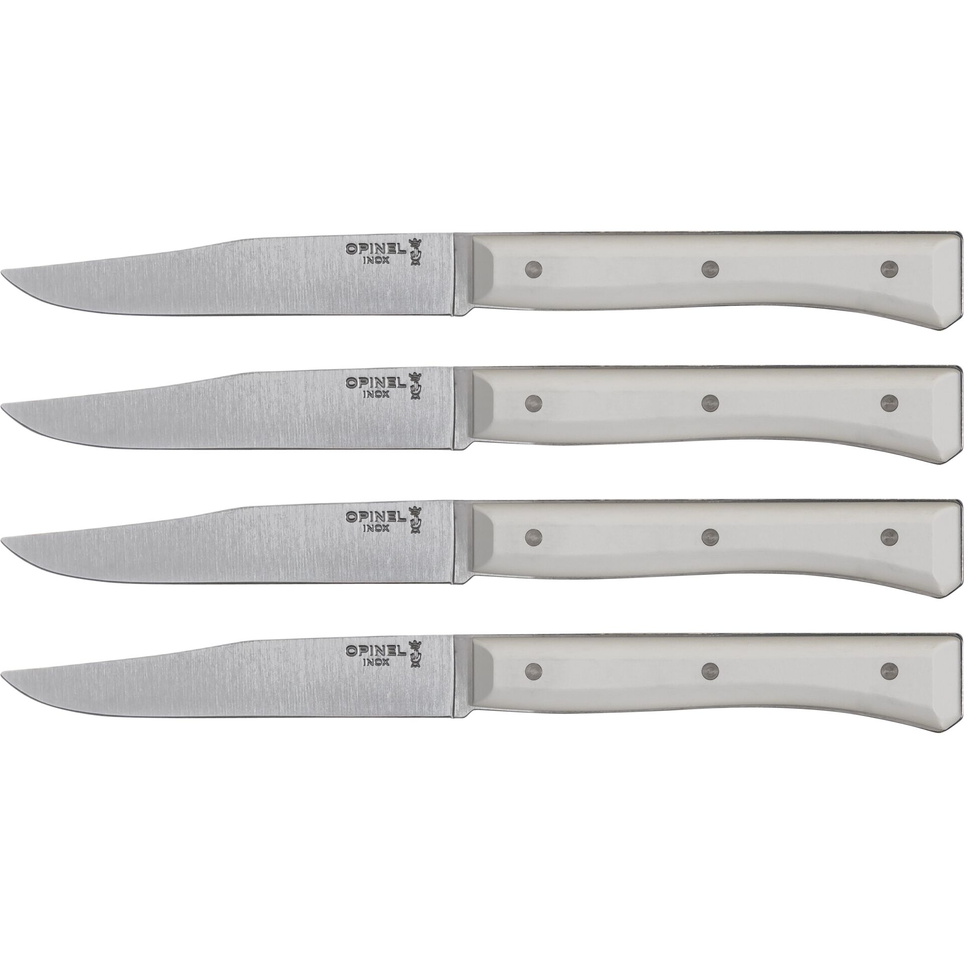 Opinel set coltelli da tavola Facette 4 pezzi bianco