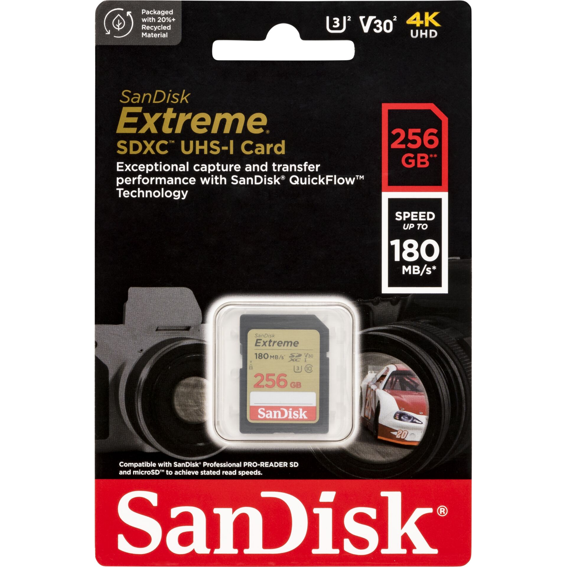 SanDisk Extreme SDXC       256GB UHS-I C10 U3 V30