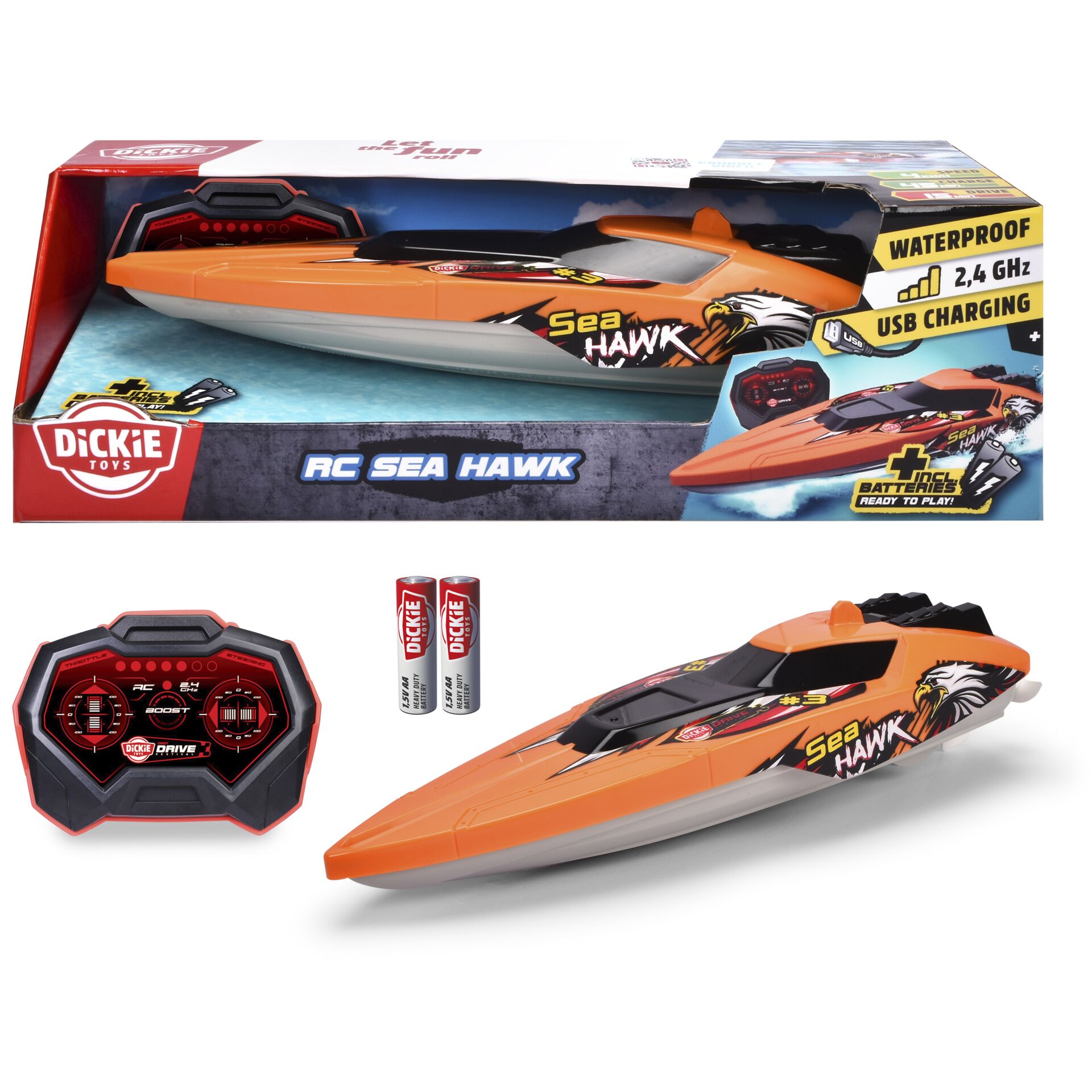 Dickie RC Sea Hawk 2,4 GHz, RTR           201106012