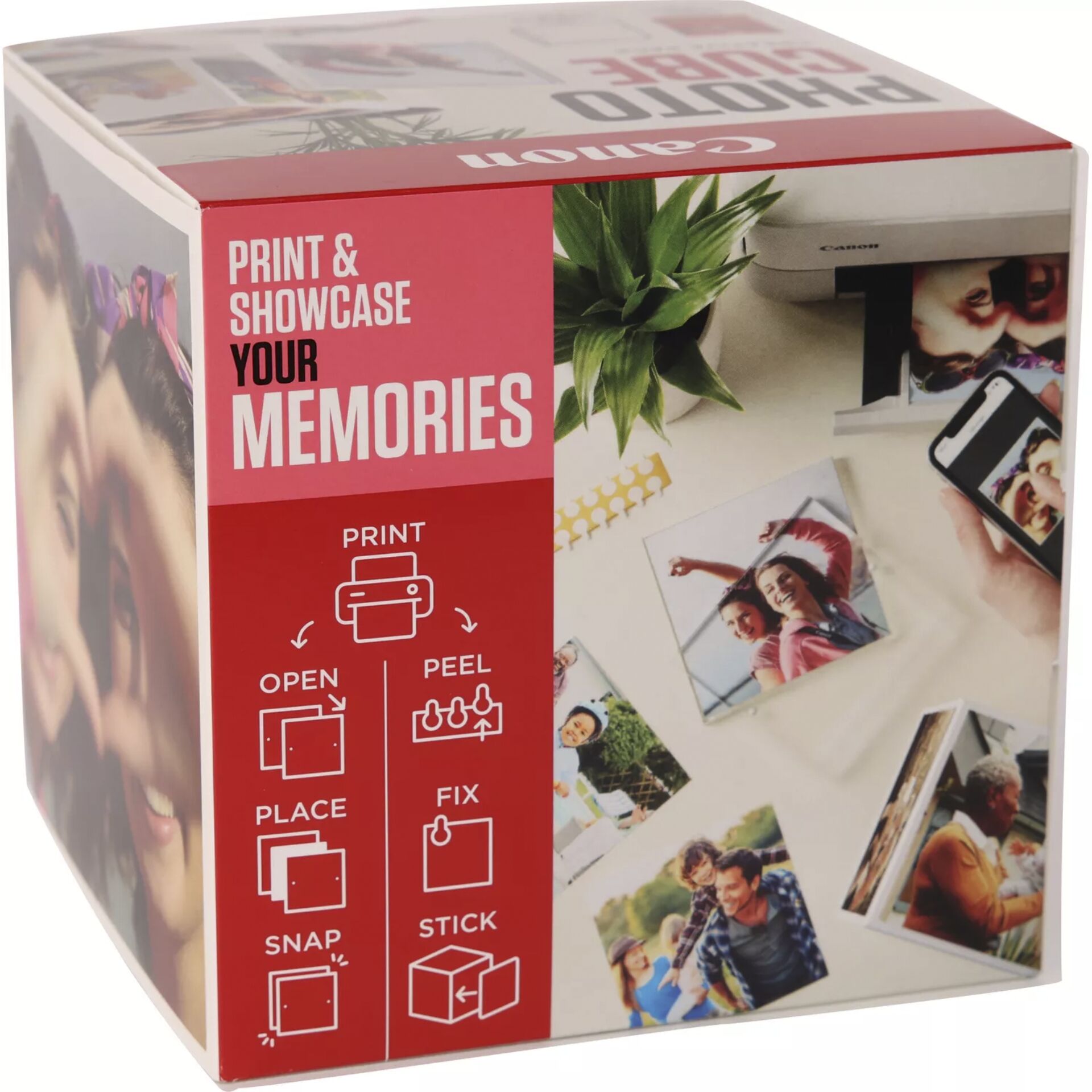Canon PP-201 13x13 cm Photo Cube pacch.creativo bianco Pink