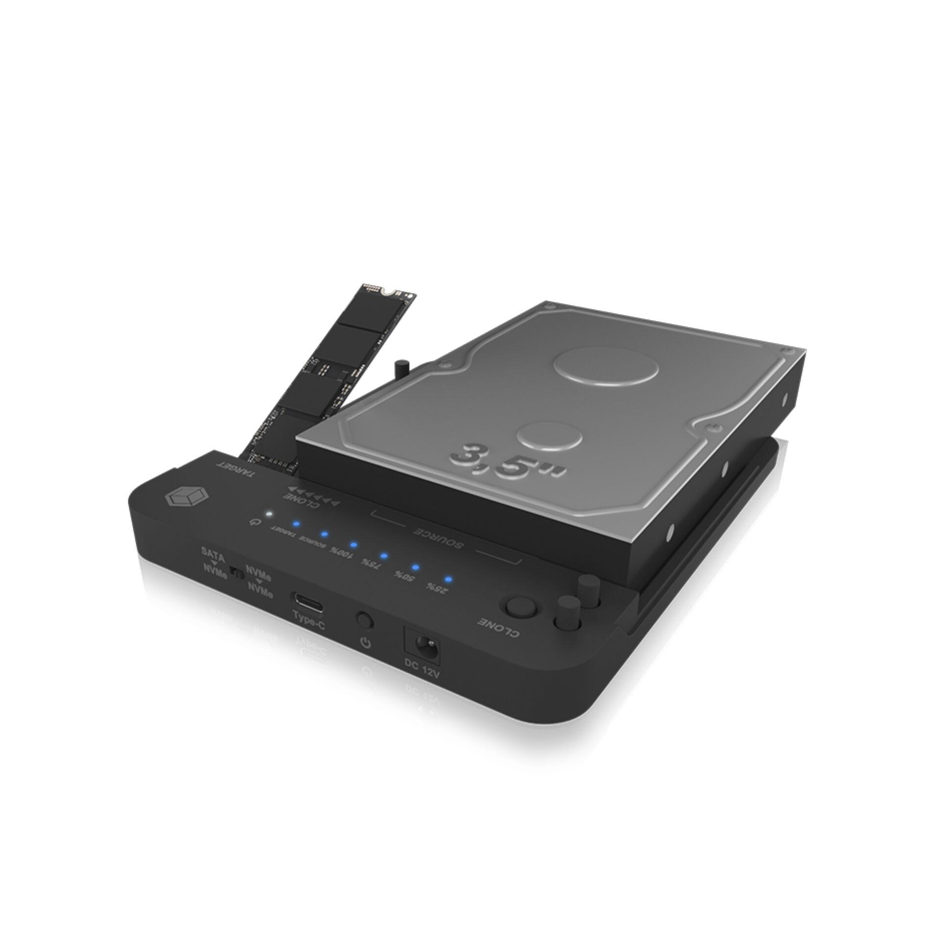 RaidSonic ICY BOX IB-2913MCL-C31 Docking Cloning     M2 NVMe