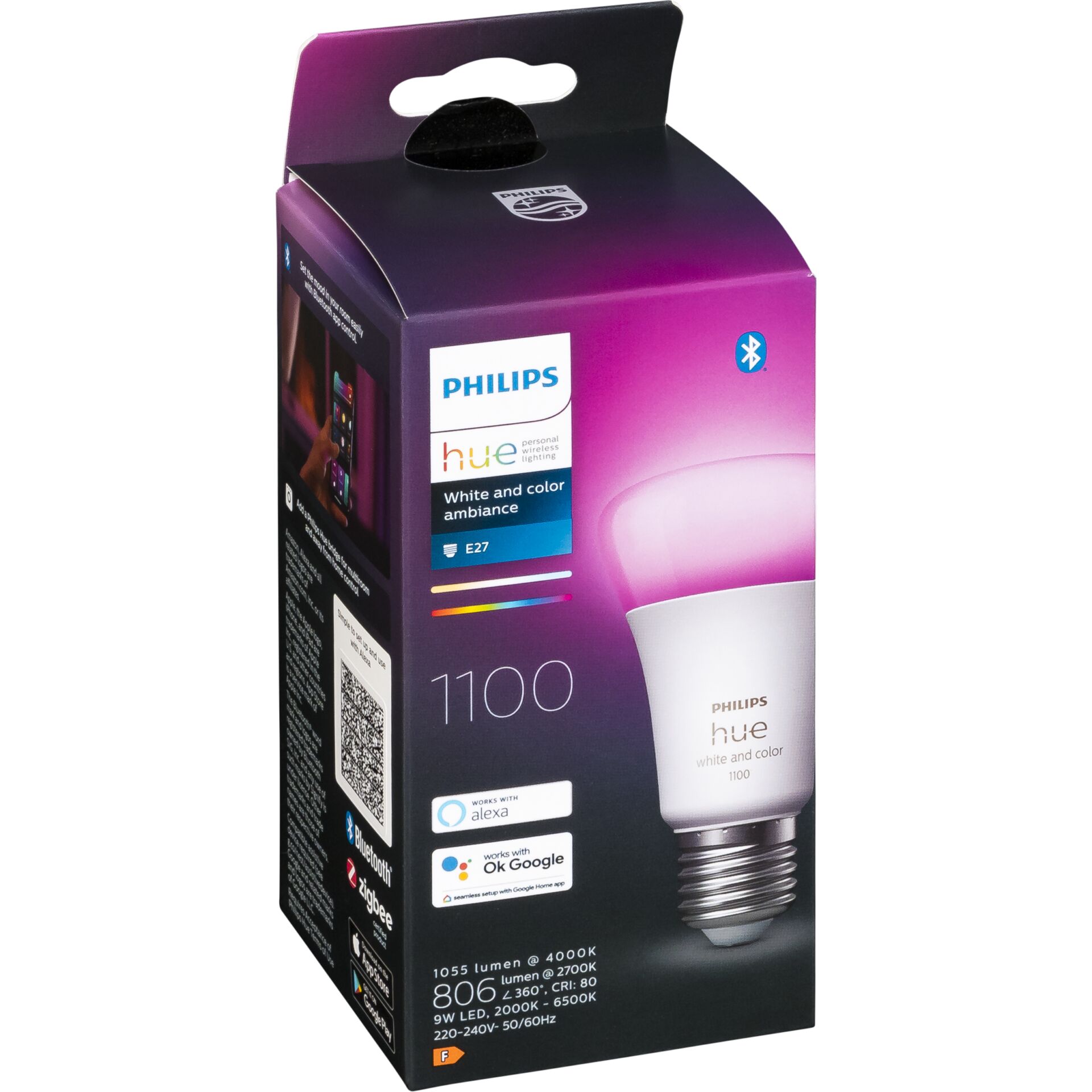 Philips Hue LED lampada E27 BT 11W 1100lm bianco Color Ambia