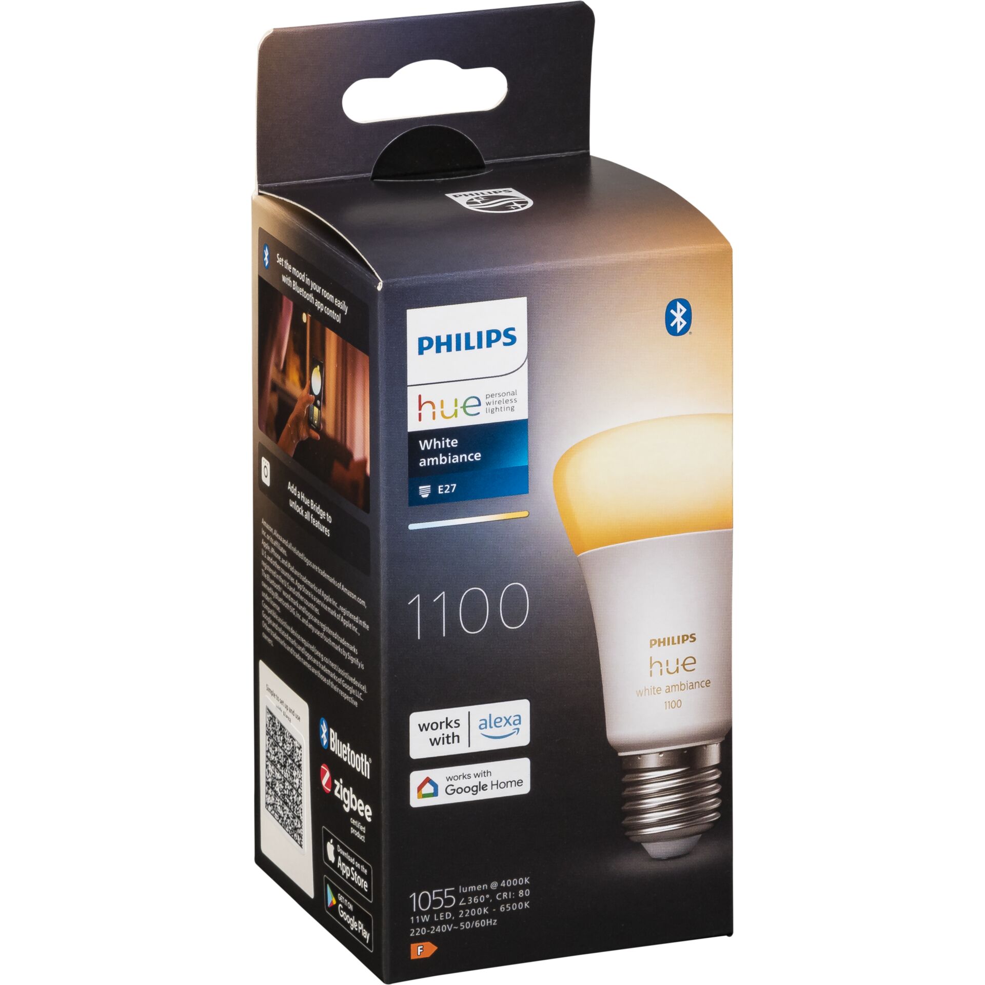 Philips Hue LED lampada E27 11W 1100lm bianco Ambiance