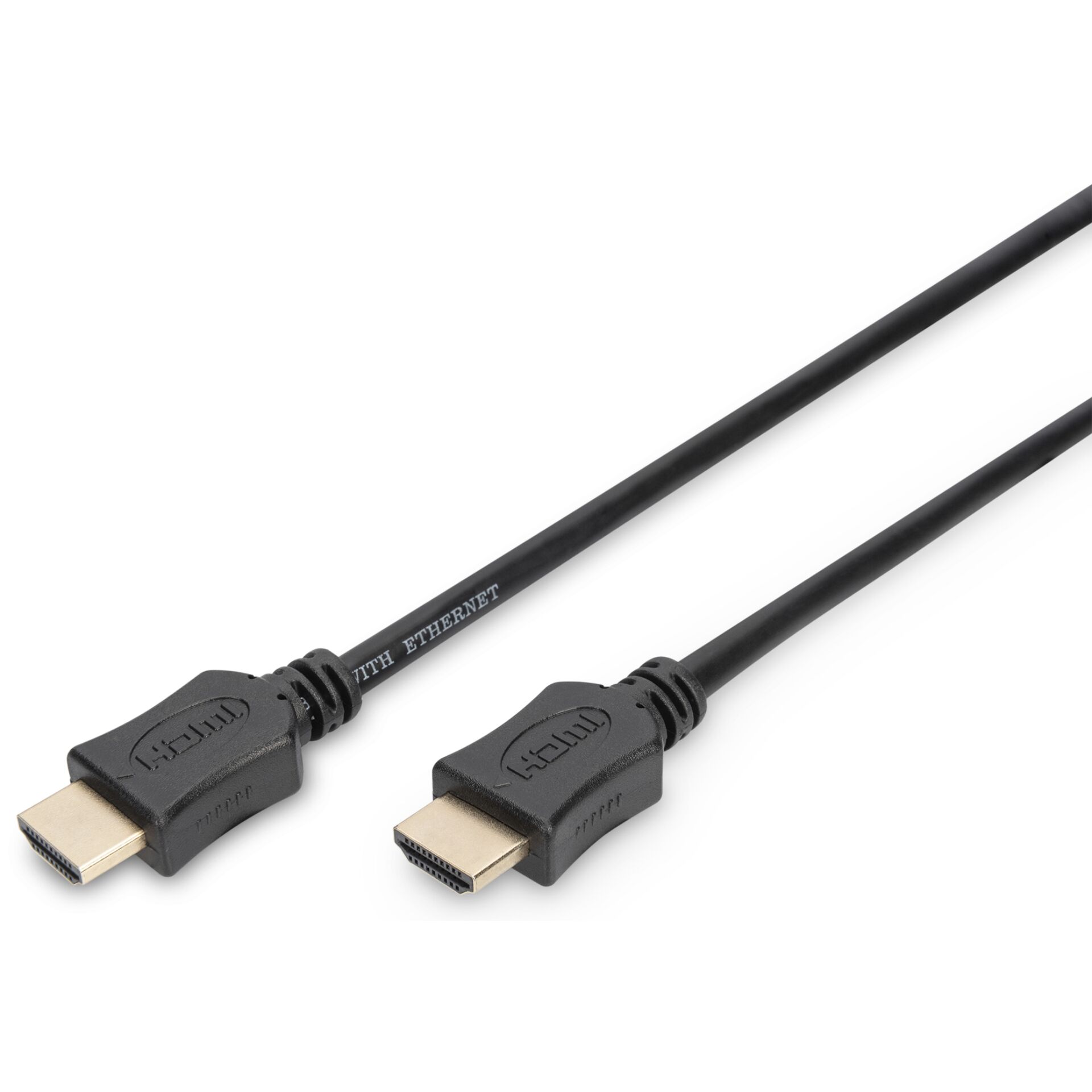 DIGITUS HDMI HighSpeed Ethernet HDMI, 5m, 4K 30p, oro, nero