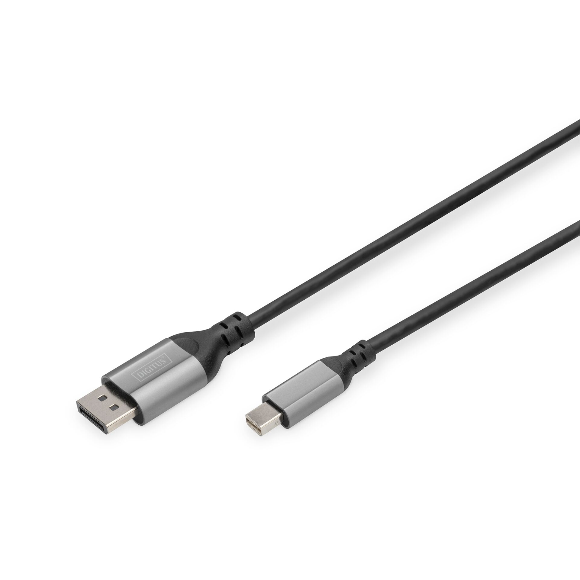 DIGITUS 8K DisplayPort cavo 1.4 60Hz, mini DP/DP, Alu nero 1