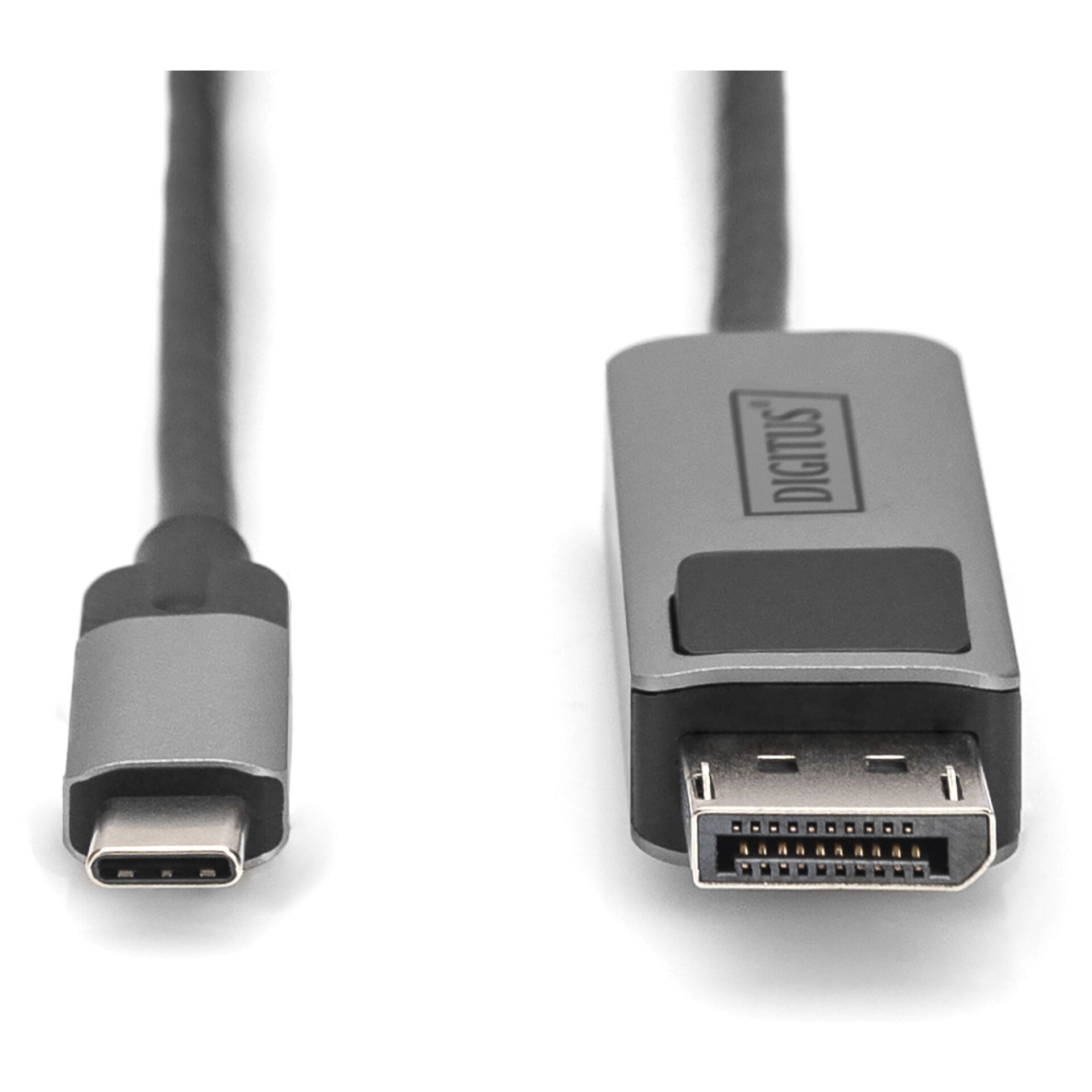 DIGITUS USB Type C / DisplayPort Bidirektional Alu, black 2m