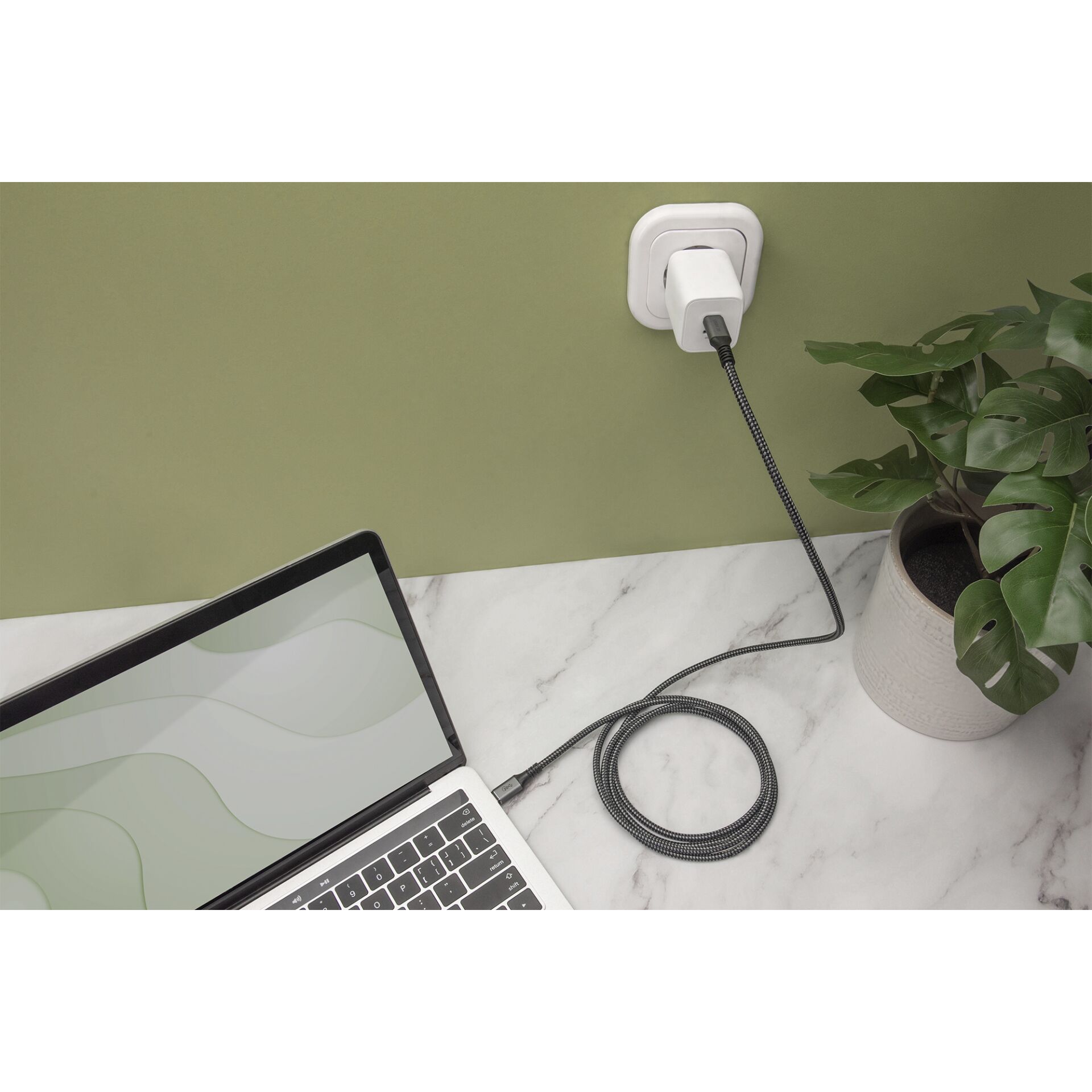 DIGITUS USB 4.0 Typ-C Cable 3m AL-Case PP braid 4K/60Hz PD3.