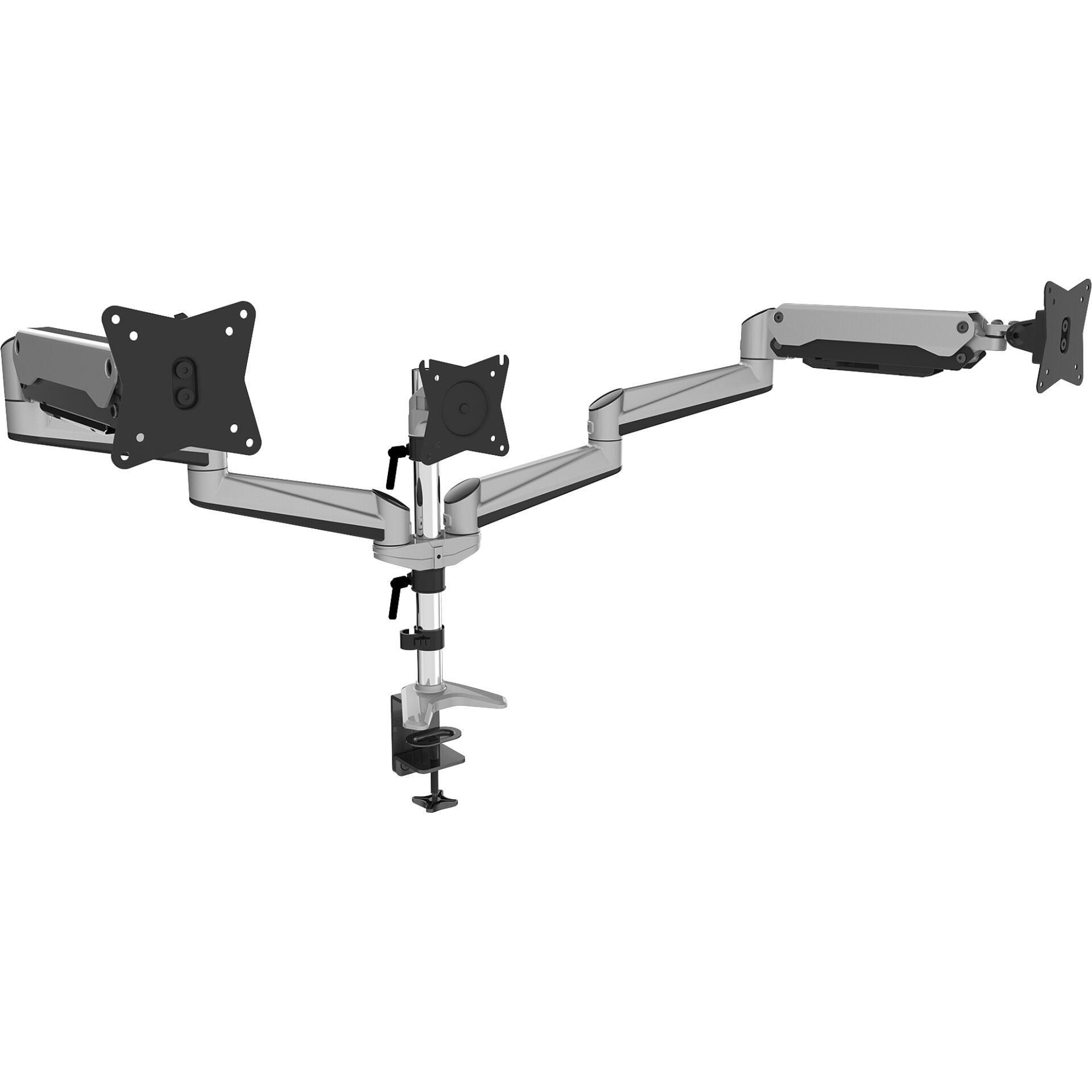 DIGITUS Universa Triple Monitor Holder w. Gas Spring and Cla