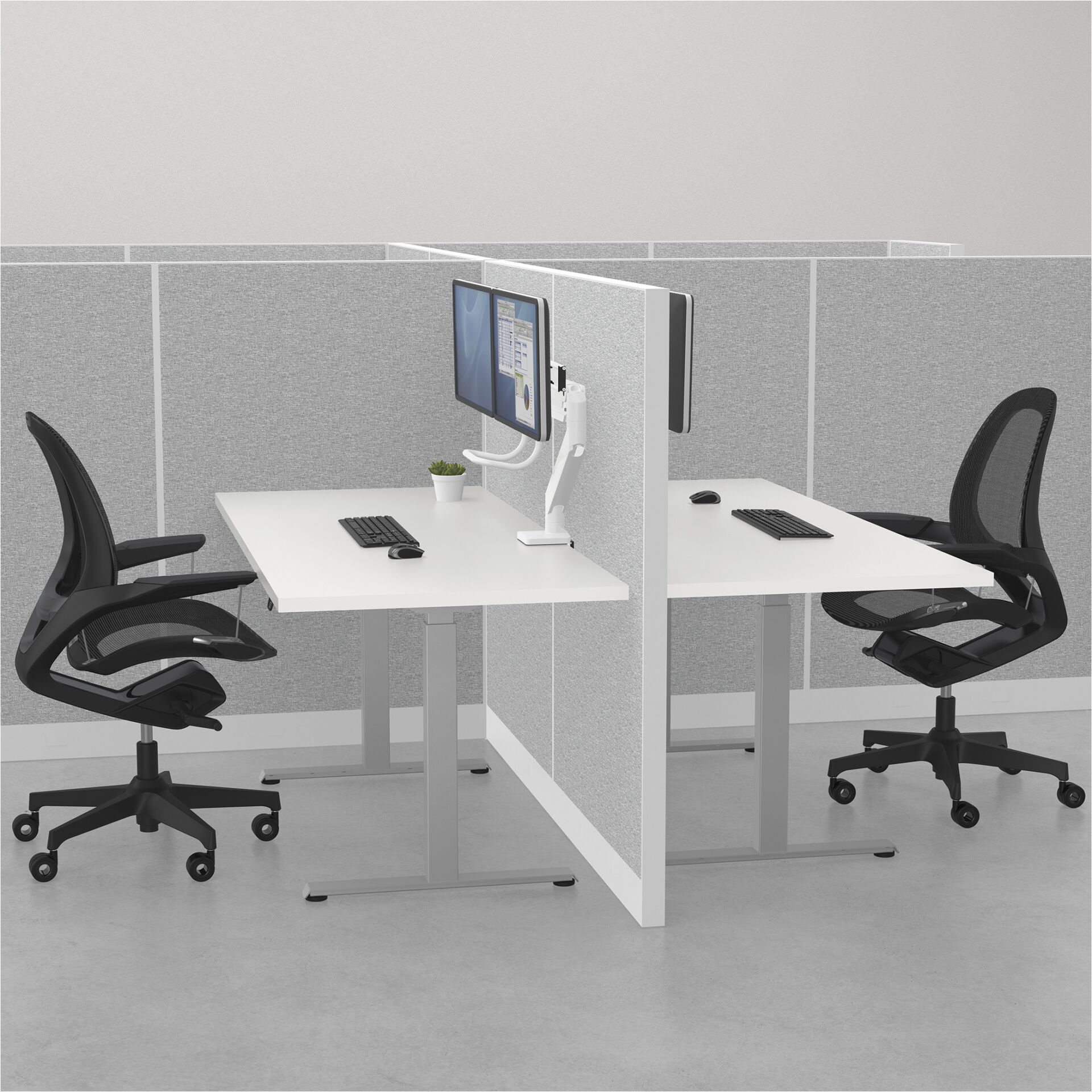 Fellowes Eppa Crossbar braccio monitor bianco