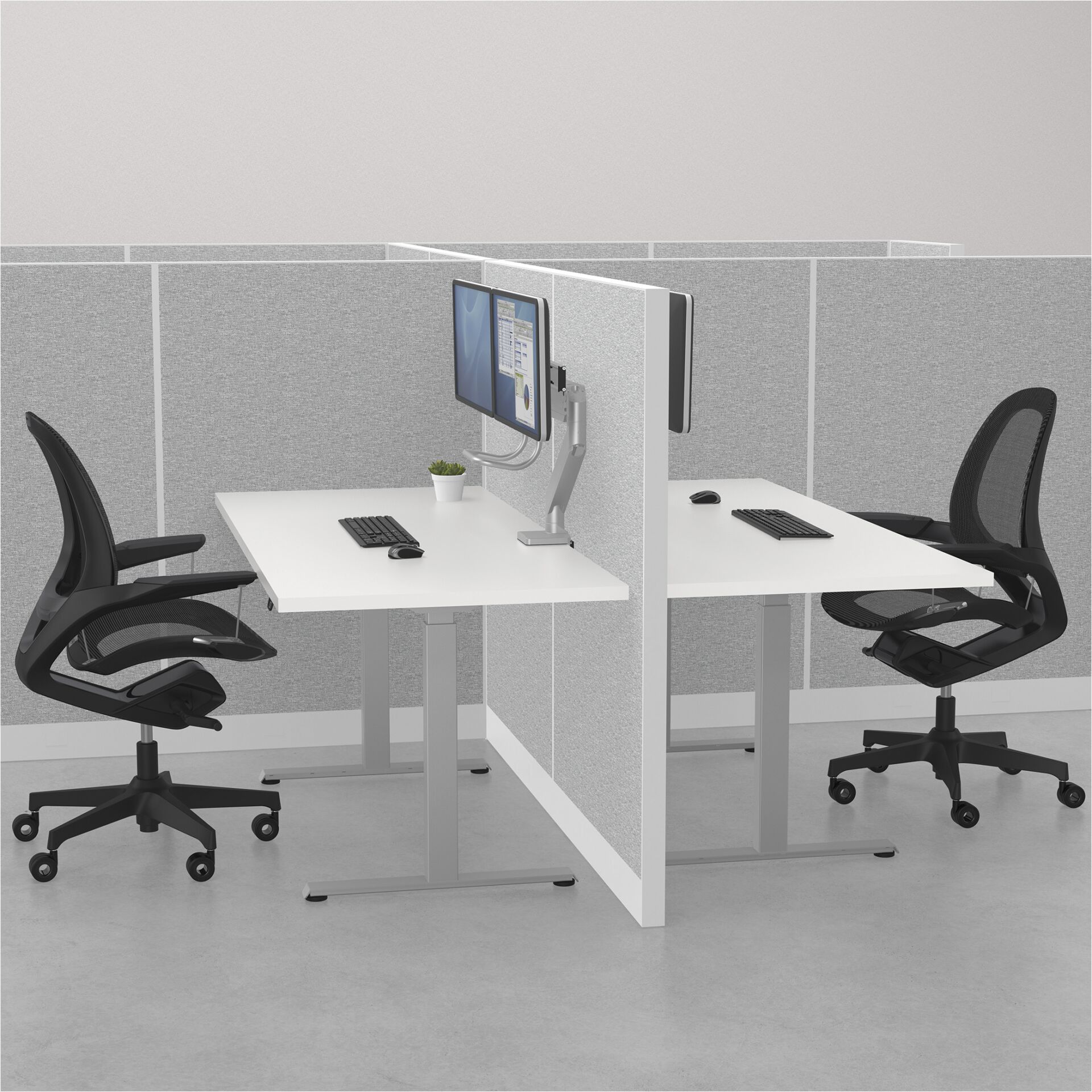 Fellowes Eppa Crossbar braccio monitor argento