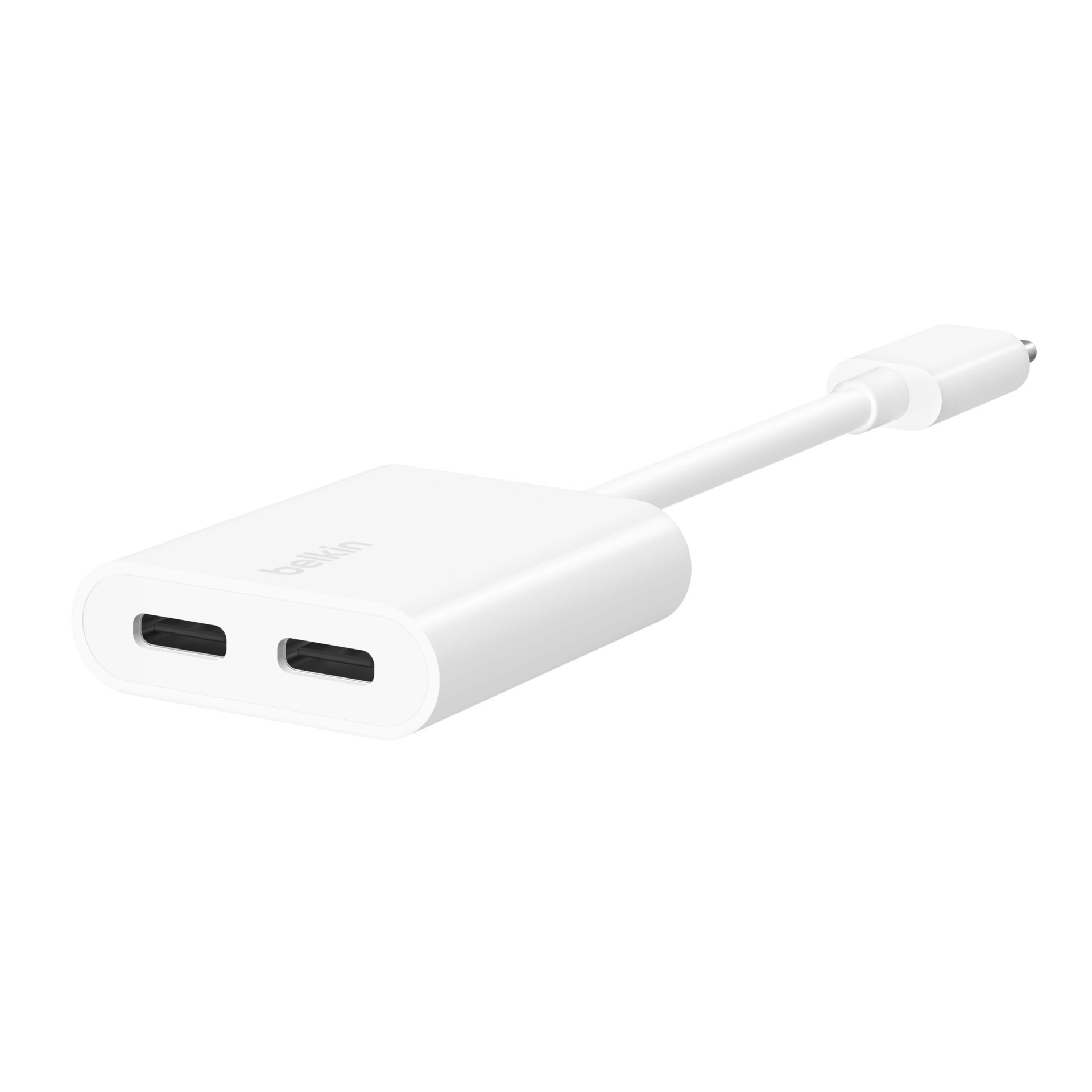 Belkin RockStar USB-C Audio- and Charge Adapter, white F7U08