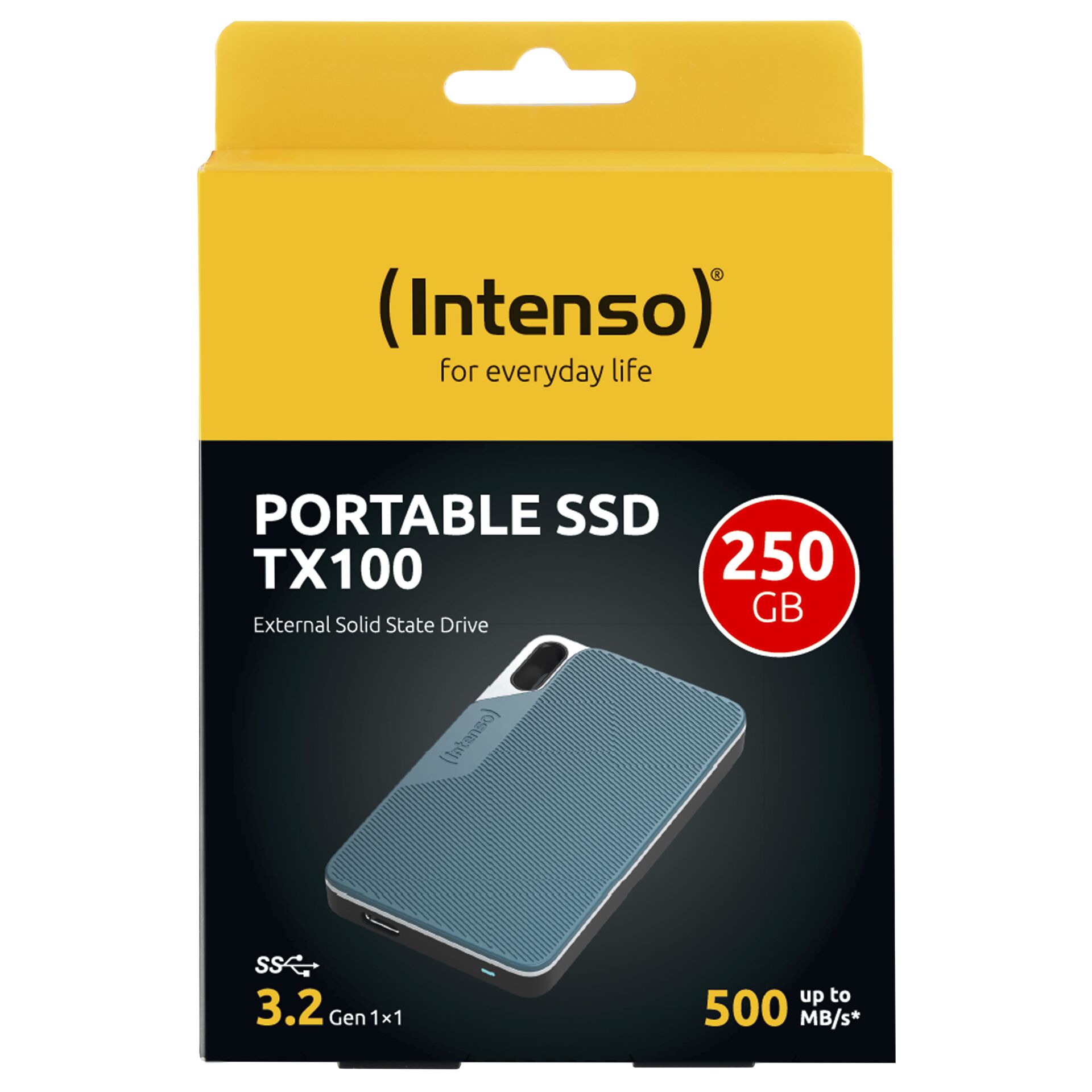 Intenso SSD esterno TX100  250GB USB 3.2 Gen 1x1 grigio-blu