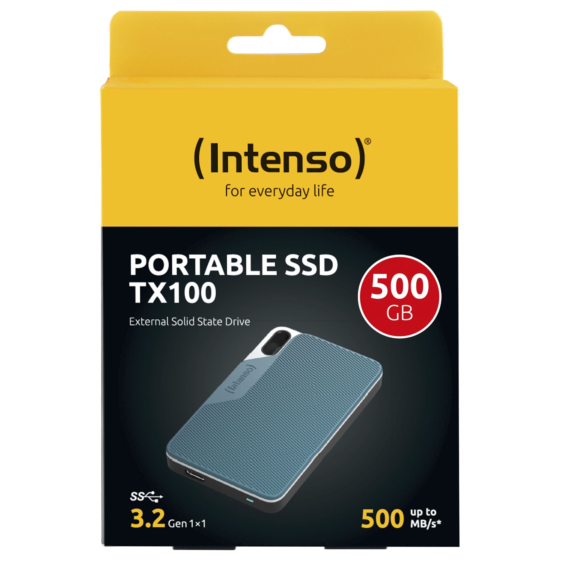 Intenso SSD esterno TX100  500GB USB 3.2 Gen 1x1 grigio-blu