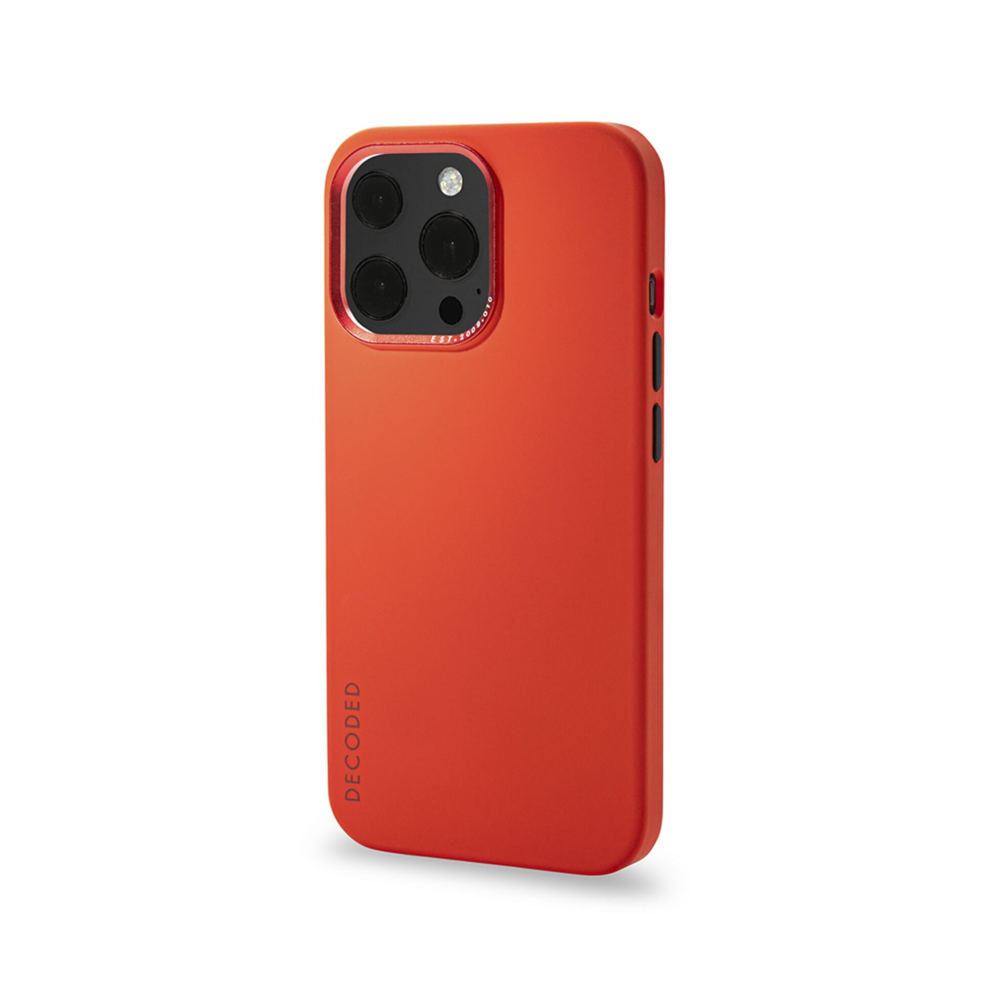 Decoded Silicone cover poster. iPhone 13 Pro Max Brick Red