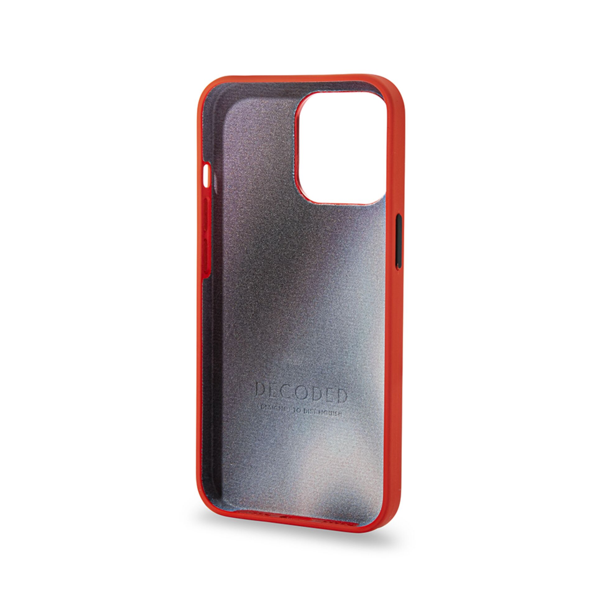Decoded Silicone cover poster. iPhone 13 Pro Max Brick Red