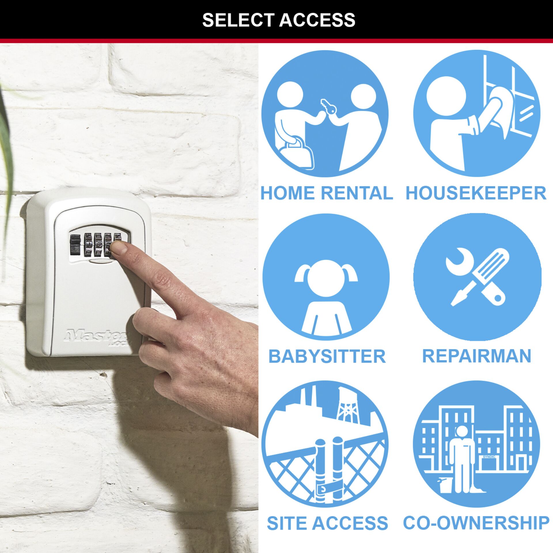 Master Lock Medium Schlüsselsafe mit Zahlenschloss 5401EURDC