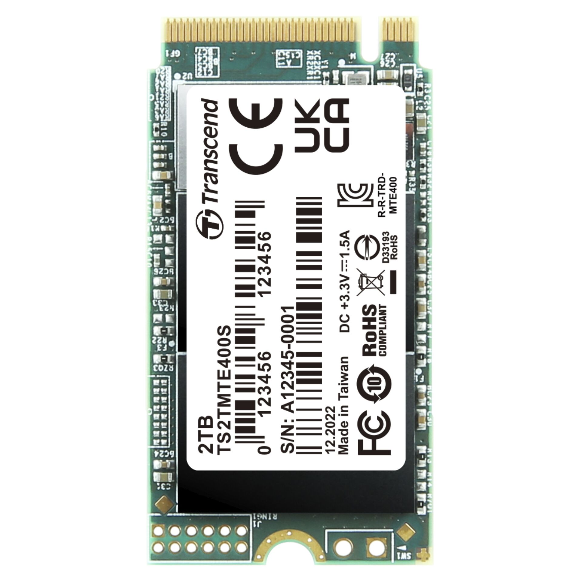 Transcend SSD MTE400S        2TB NVMe PCIe Gen3x4 3D