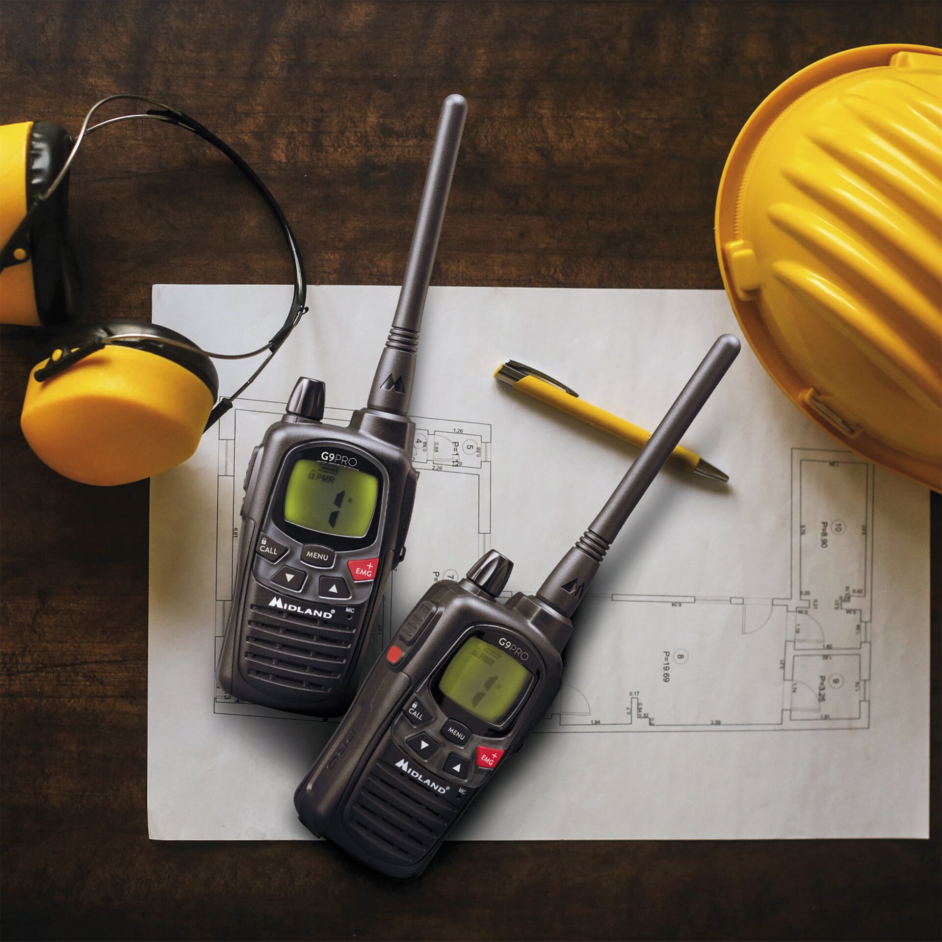 Midland G9 Pro 4pz set valigia PMR446